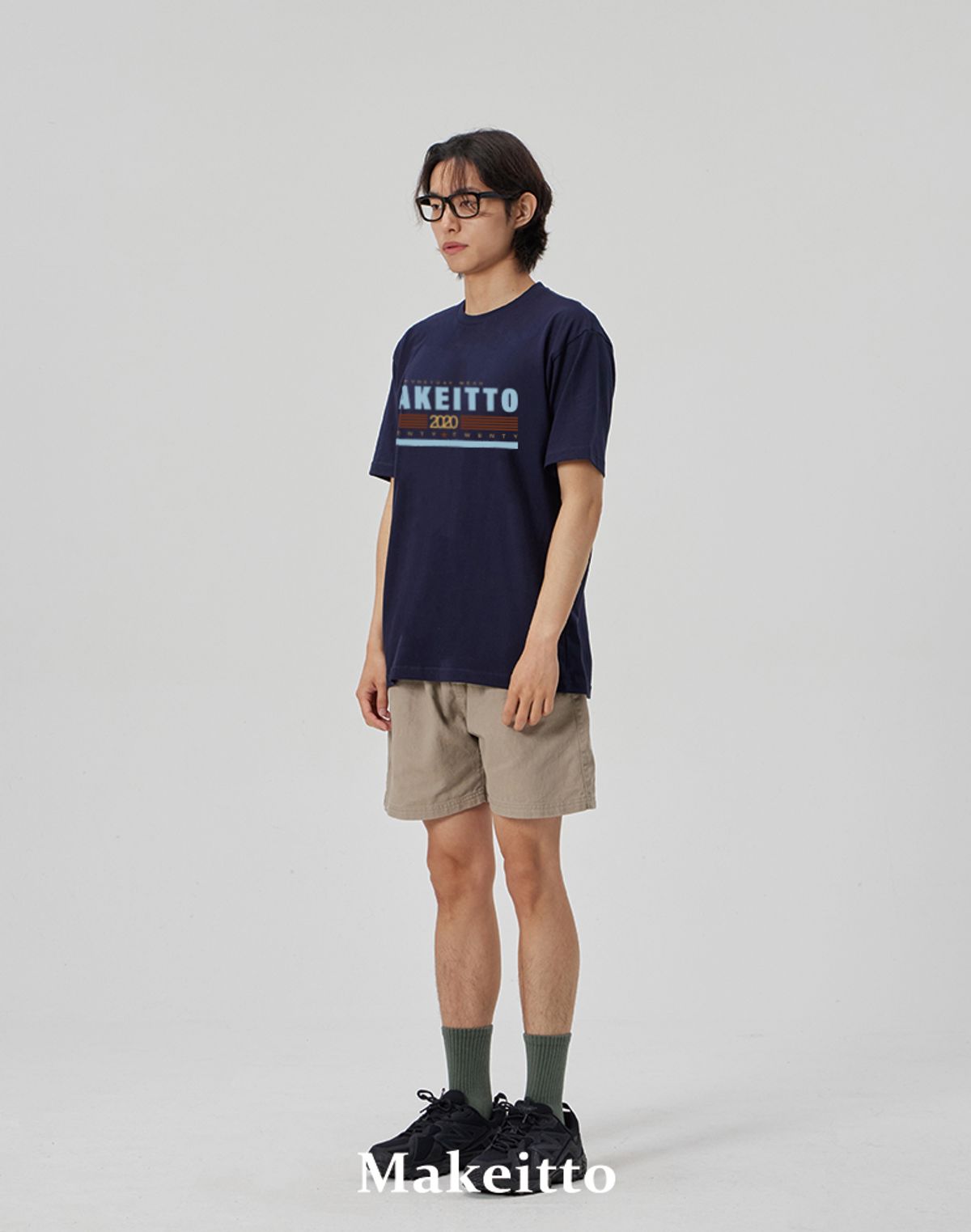 메이킷투(MAKEITTO) [TWENTY TWENTY] CREW NECK TEE_NAVY