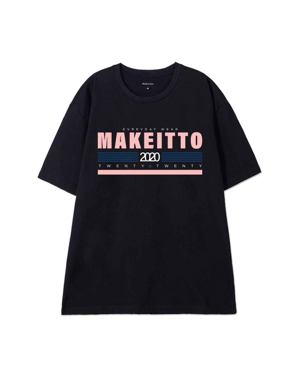 메이킷투(MAKEITTO) [TWENTY TWENTY] CREW NECK TEE_BLACK