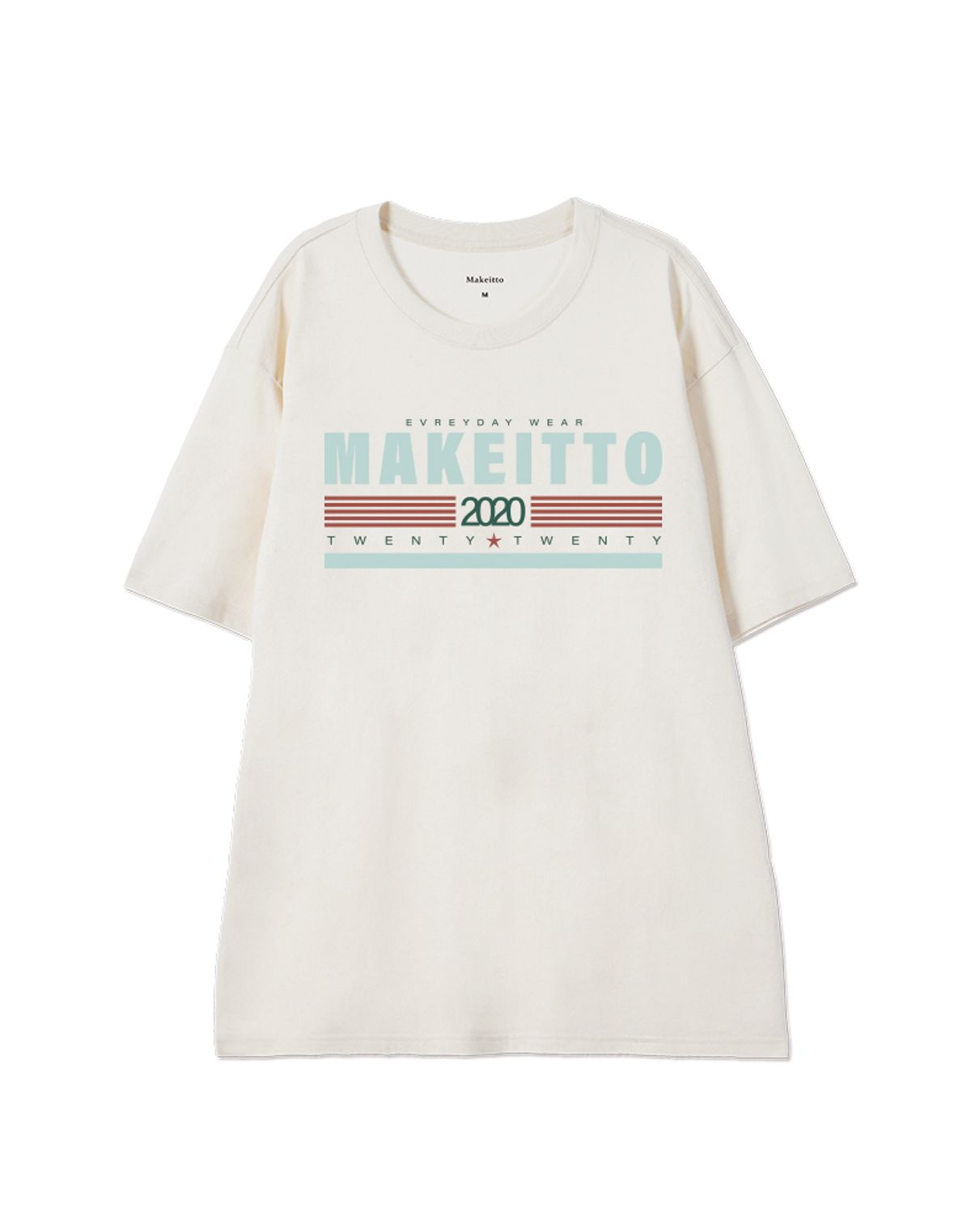 메이킷투(MAKEITTO) [TWENTY TWENTY] CREW NECK TEE_CREAM