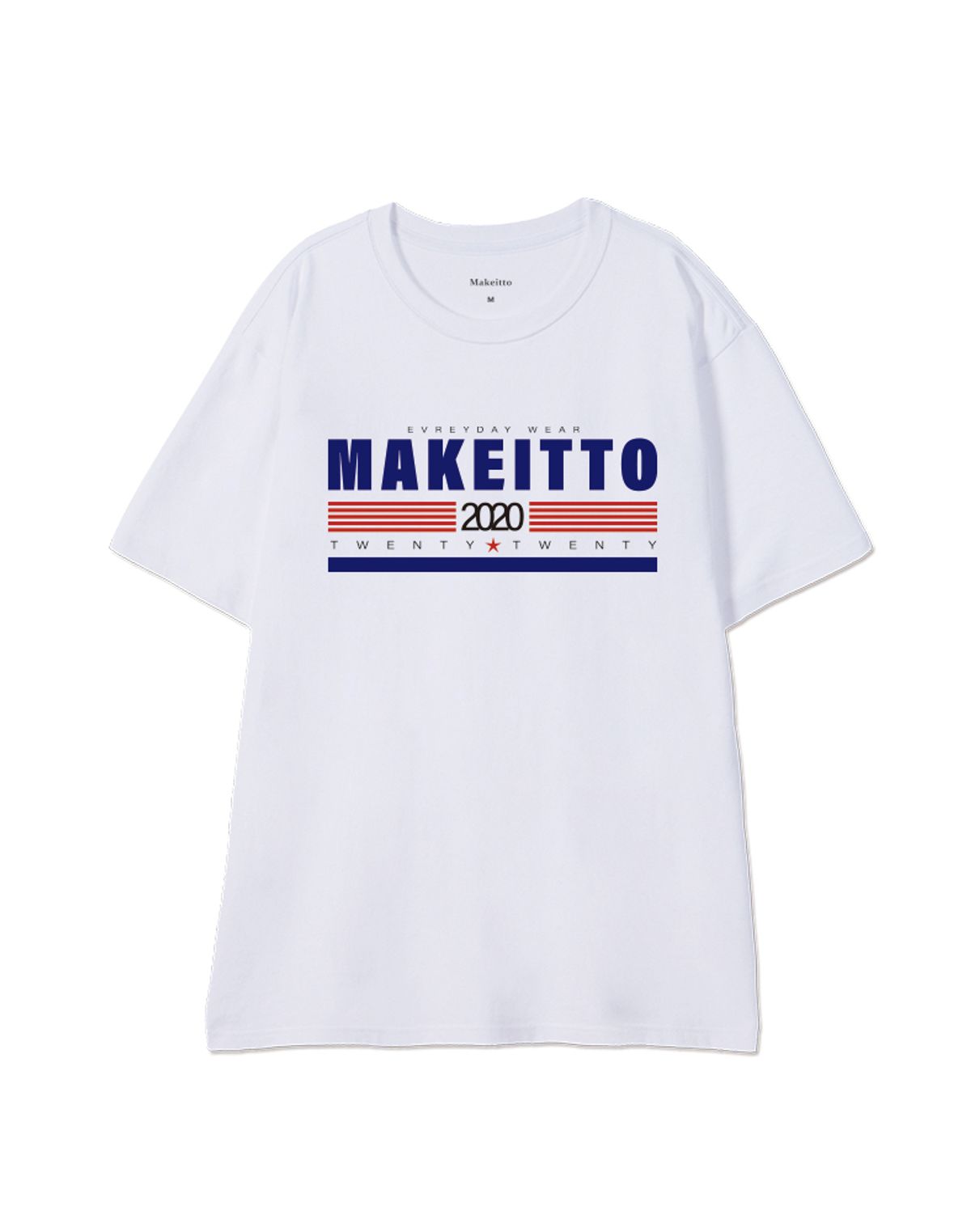 메이킷투(MAKEITTO) [TWENTY TWENTY] CREW NECK TEE_WHITE