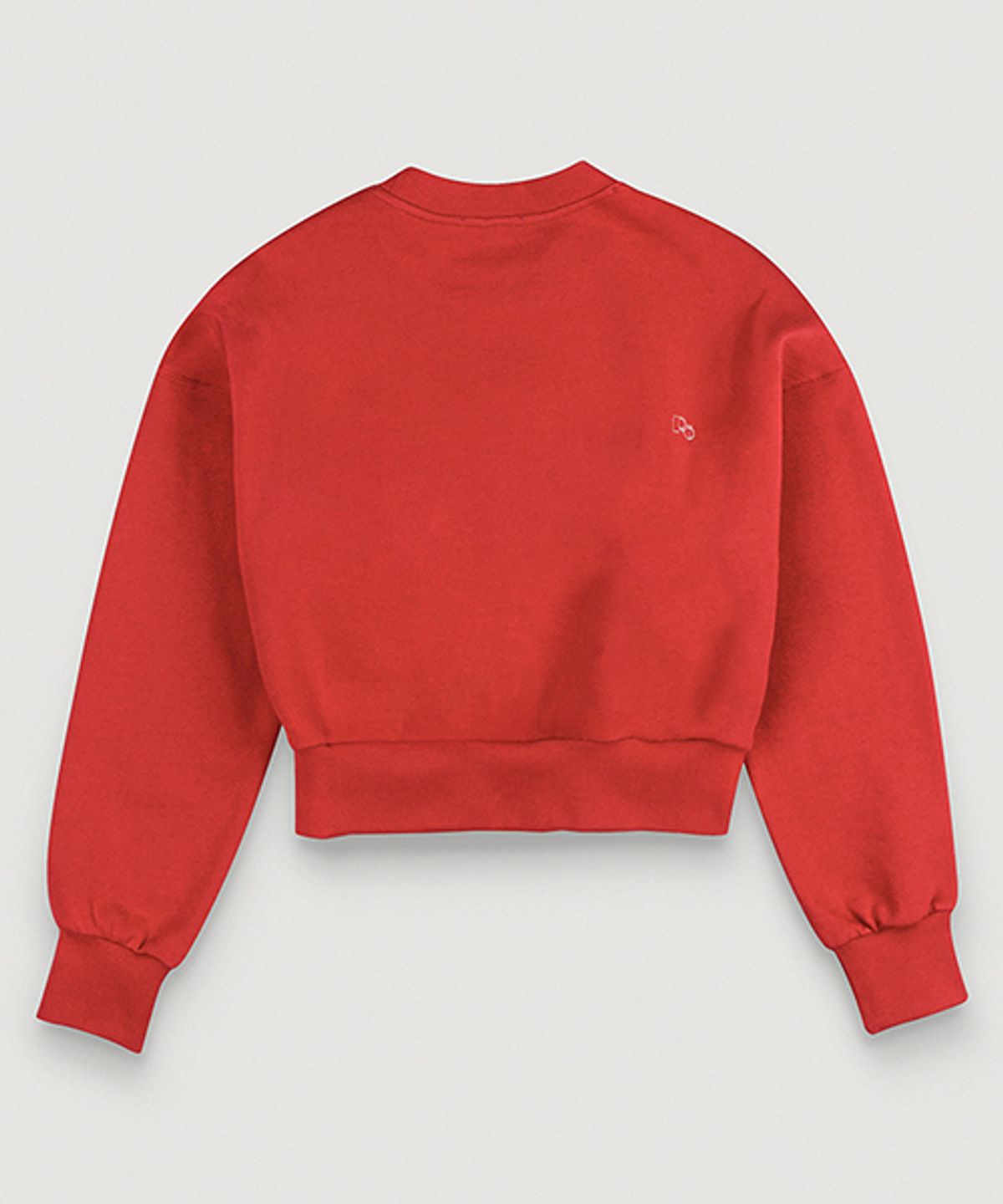 뢰브(ROVVE) Cropped Cut Off Sweat Shirt (Red)