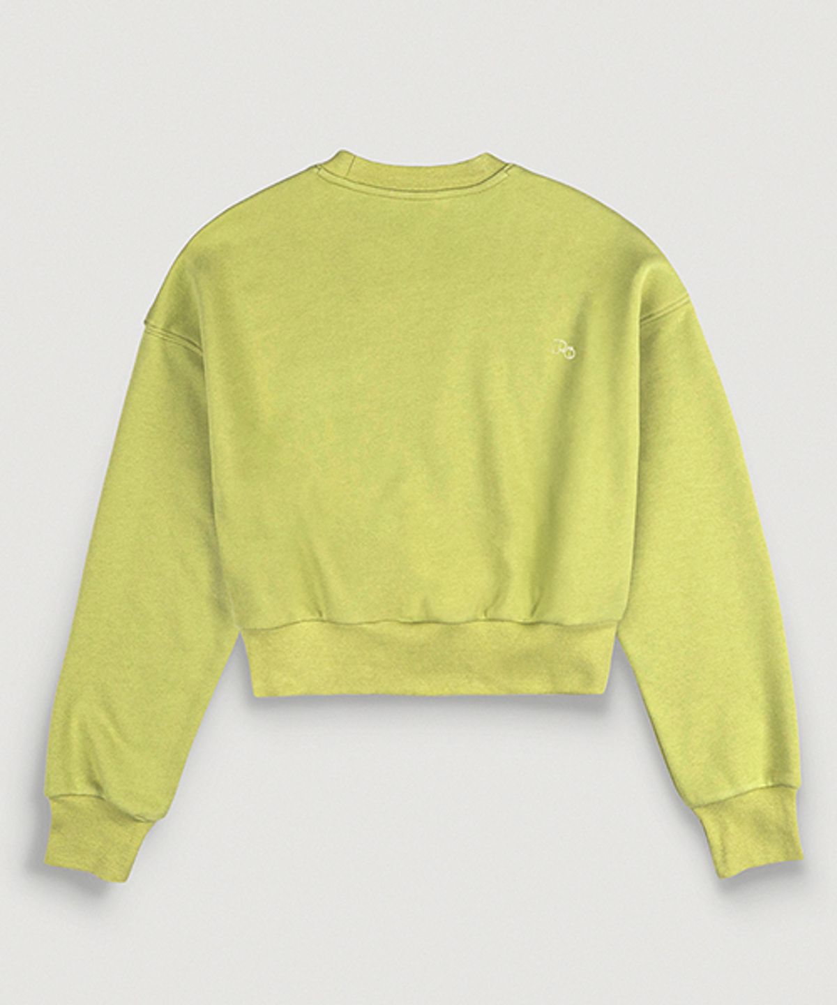 뢰브(ROVVE) Cropped Cut Off Sweat Shirt (Light Green)