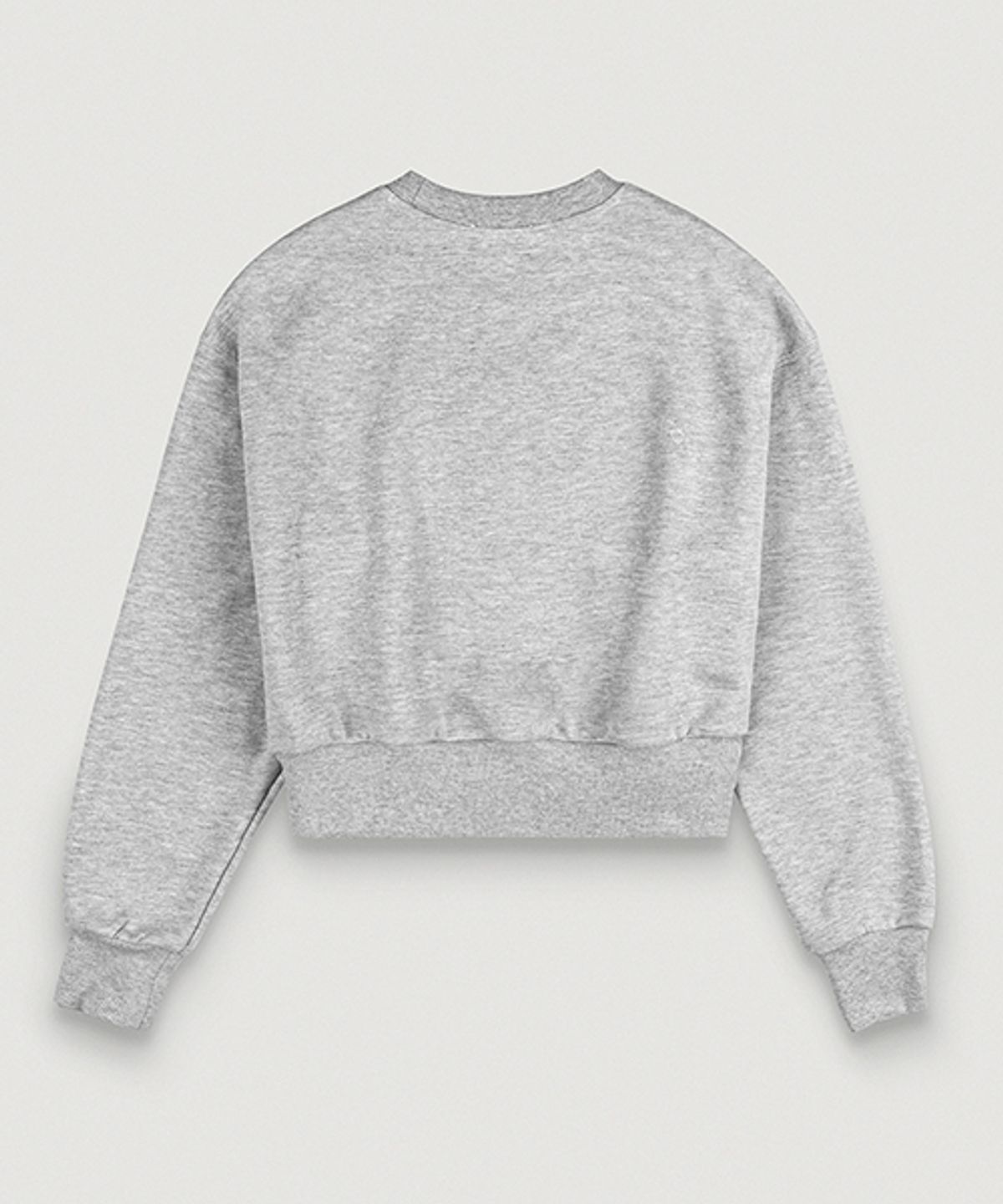 뢰브(ROVVE) Cropped Cut Off Sweat Shirt (Gray)