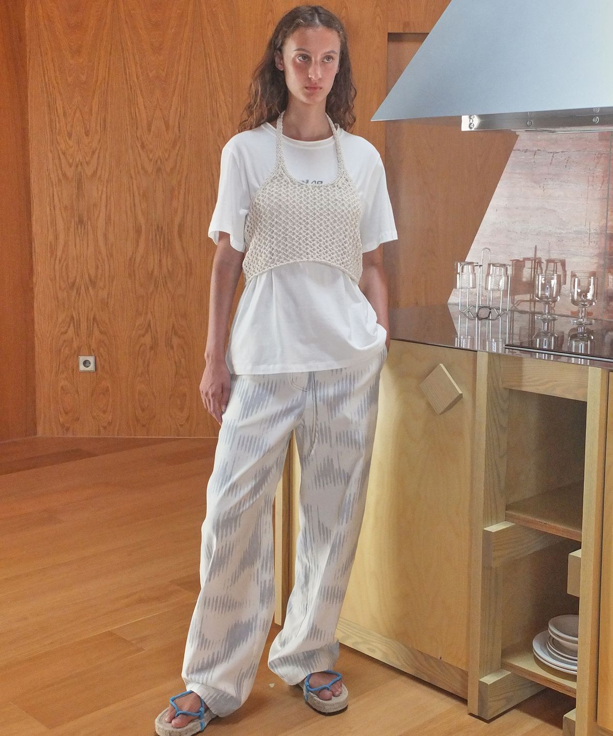 엔오르(EN OR) HALTER CROCHET KNIT - OATMEAL
