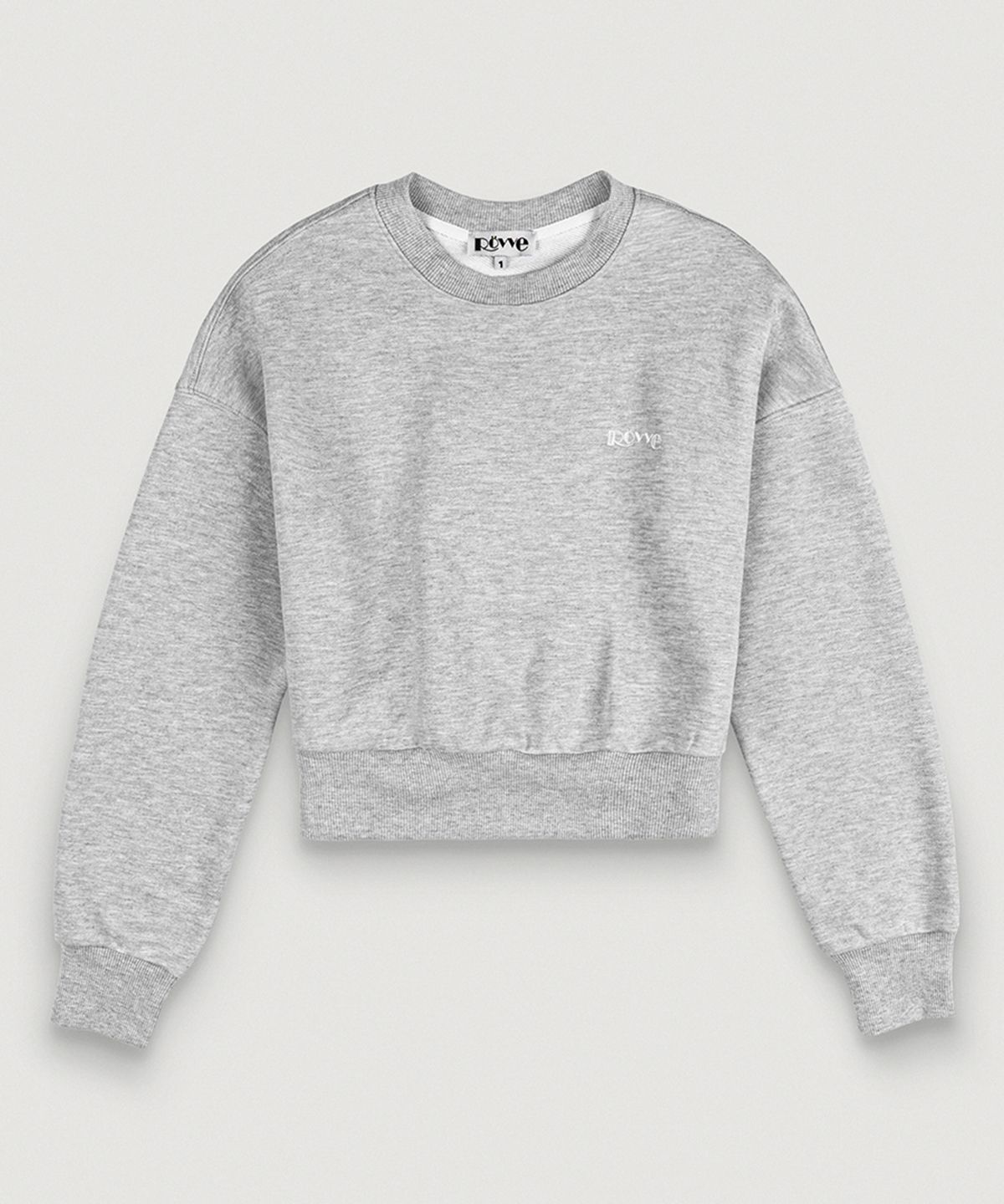 뢰브(ROVVE) Cropped Sweat Shirt (Gray)