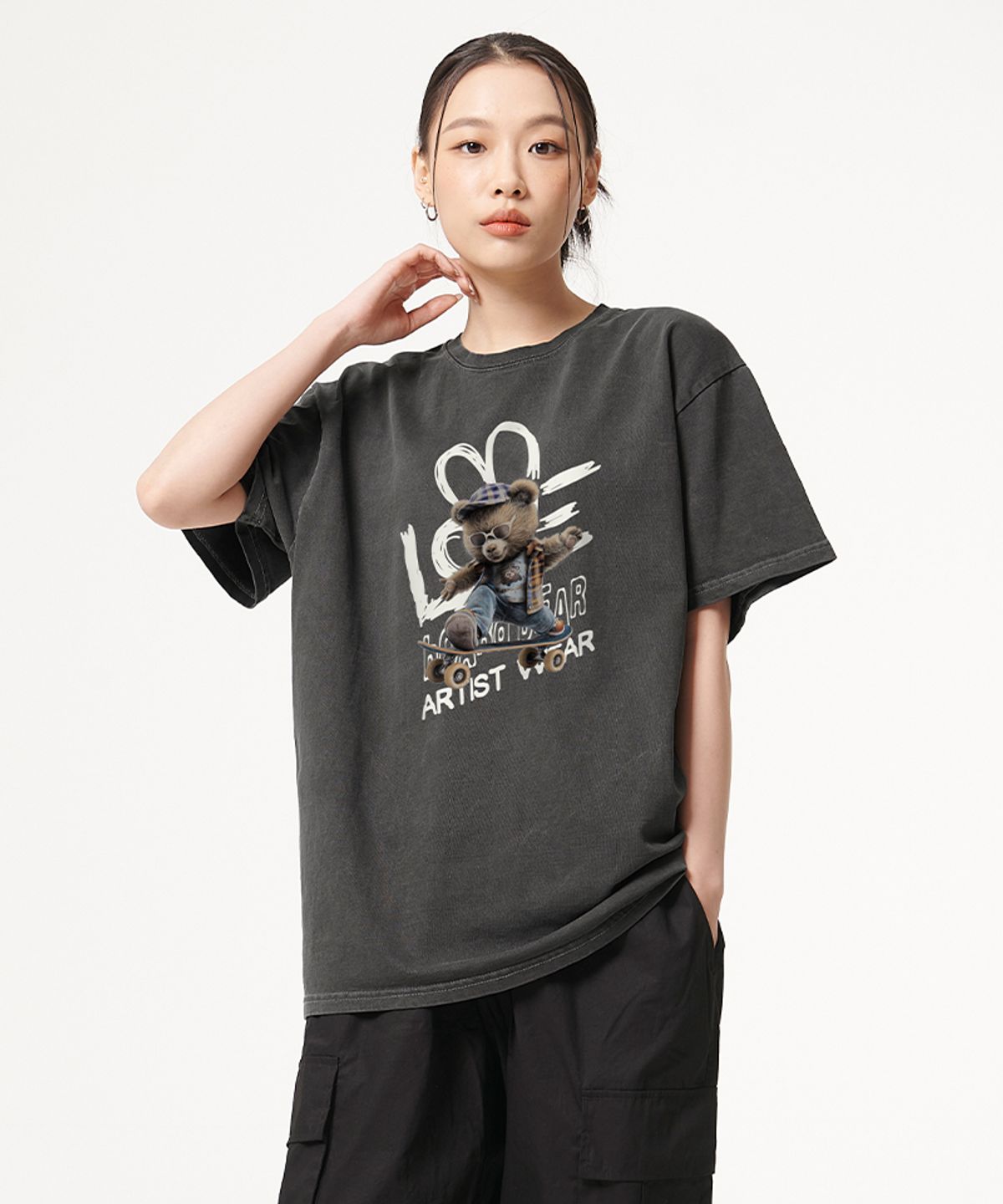 아티스트웨어(ARTISTWEAR) [ATW] 보드베어 피그먼트 반팔티_GB