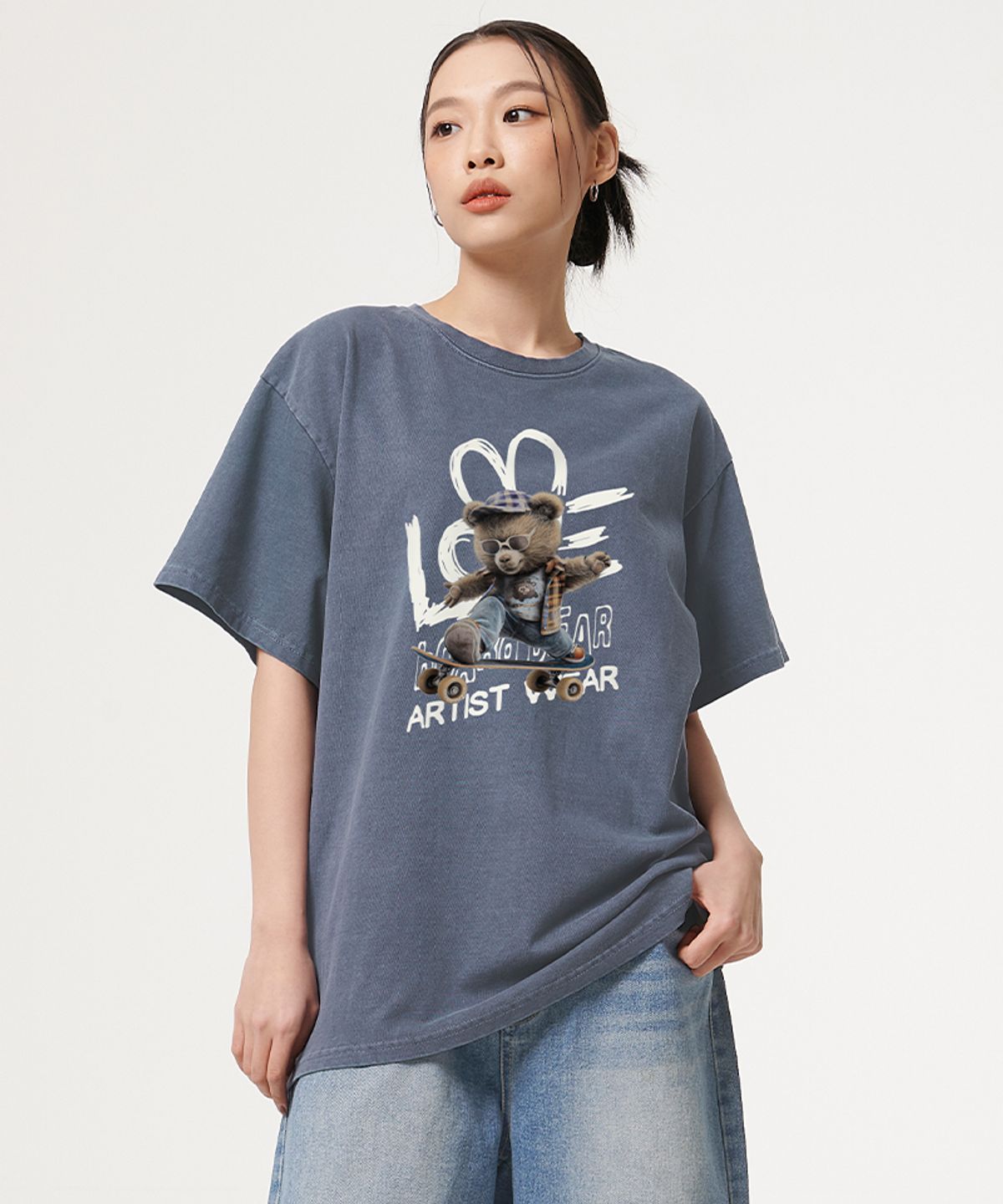 아티스트웨어(ARTISTWEAR) [ATW] 보드베어 피그먼트 반팔티_GB