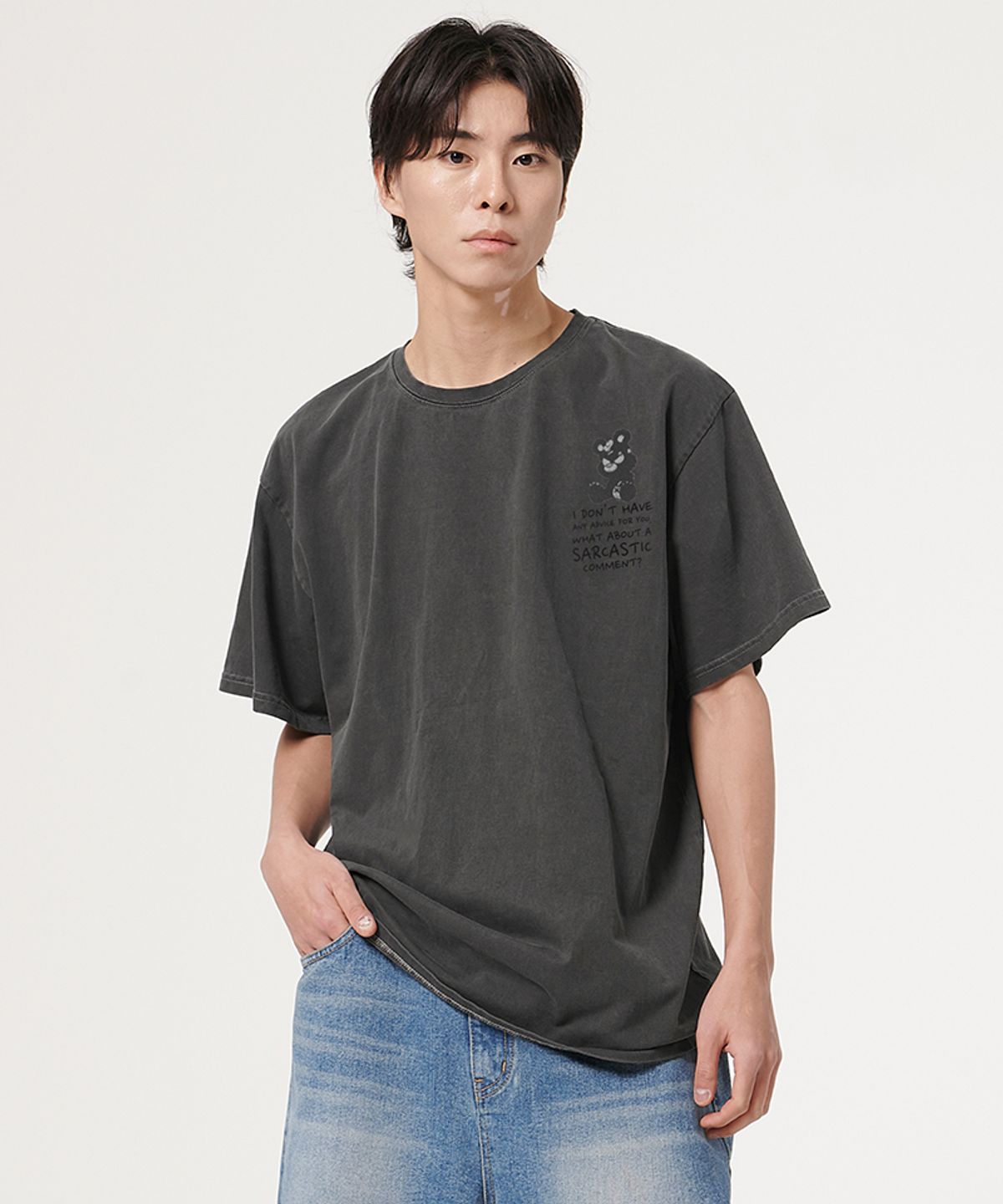아티스트웨어(ARTISTWEAR) [ATW] 노어드바이스 피그먼트 반팔티_GN
