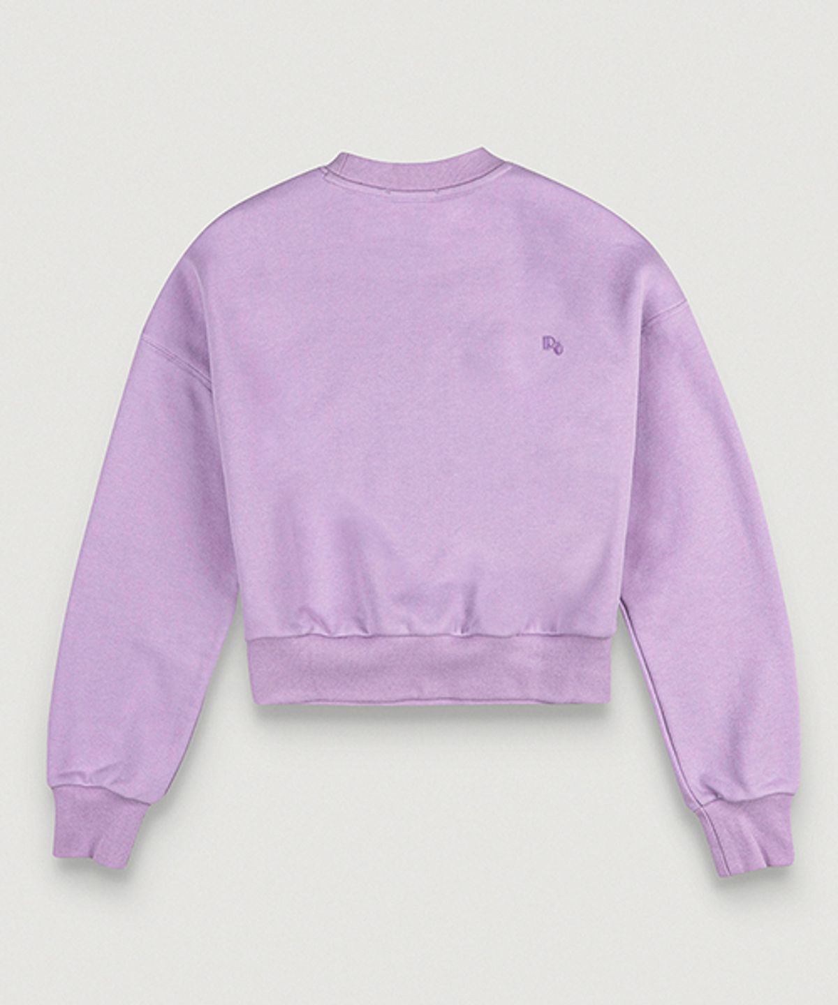 뢰브(ROVVE) Cropped Signature Embo Sweat Shirt (Purple)