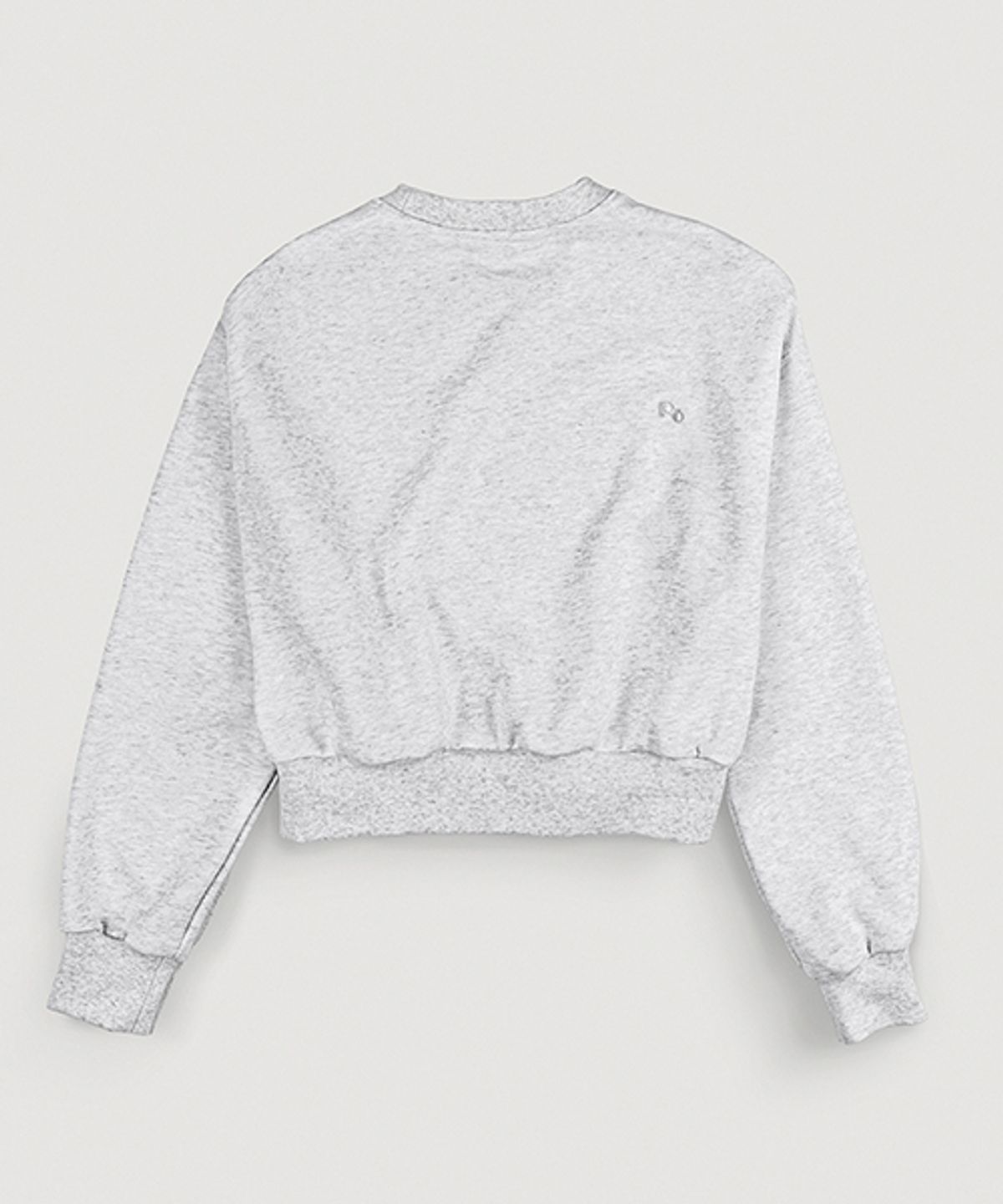 뢰브(ROVVE) Cropped Signature Embo Sweat Shirt (Gray)
