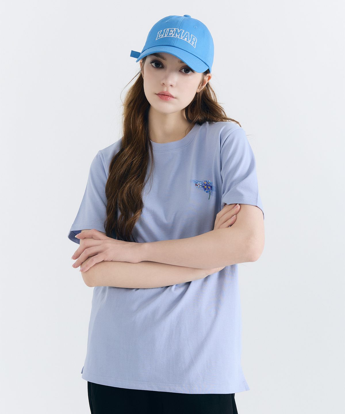 리에마르(LIEMAR) 시그니처 리에마르 자수 볼캡 블루