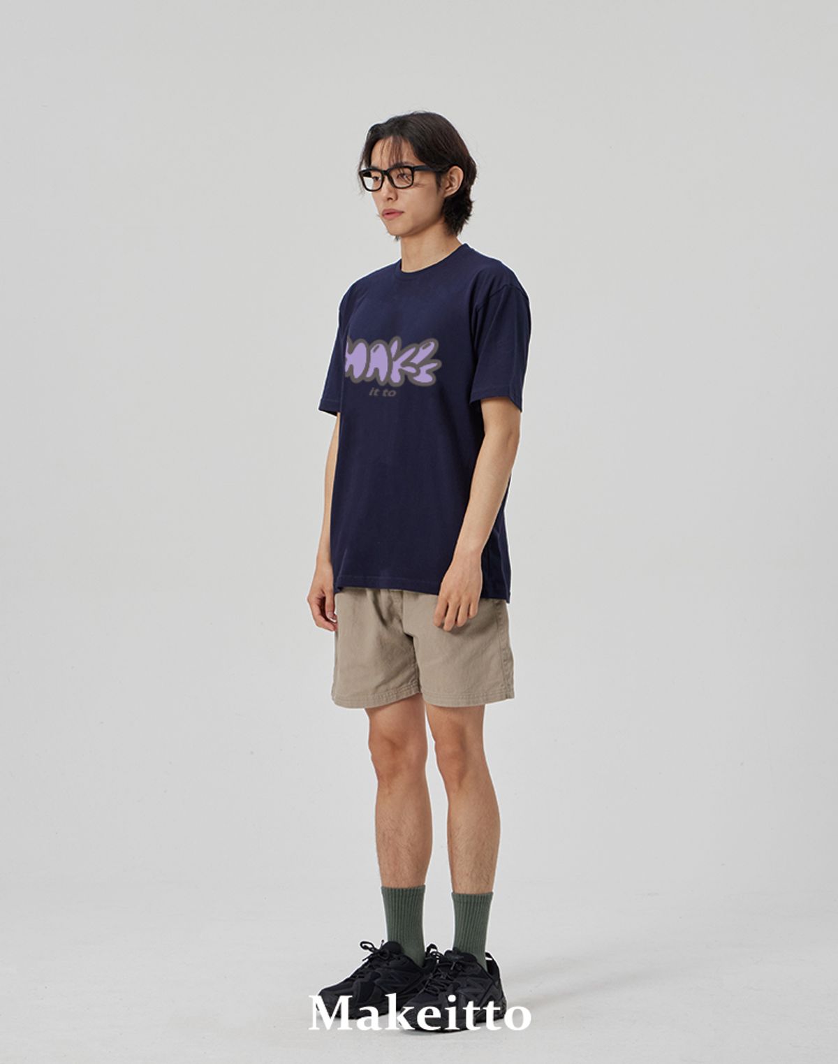 메이킷투(MAKEITTO) [MAKE] CREW NECK TEE_NAVY