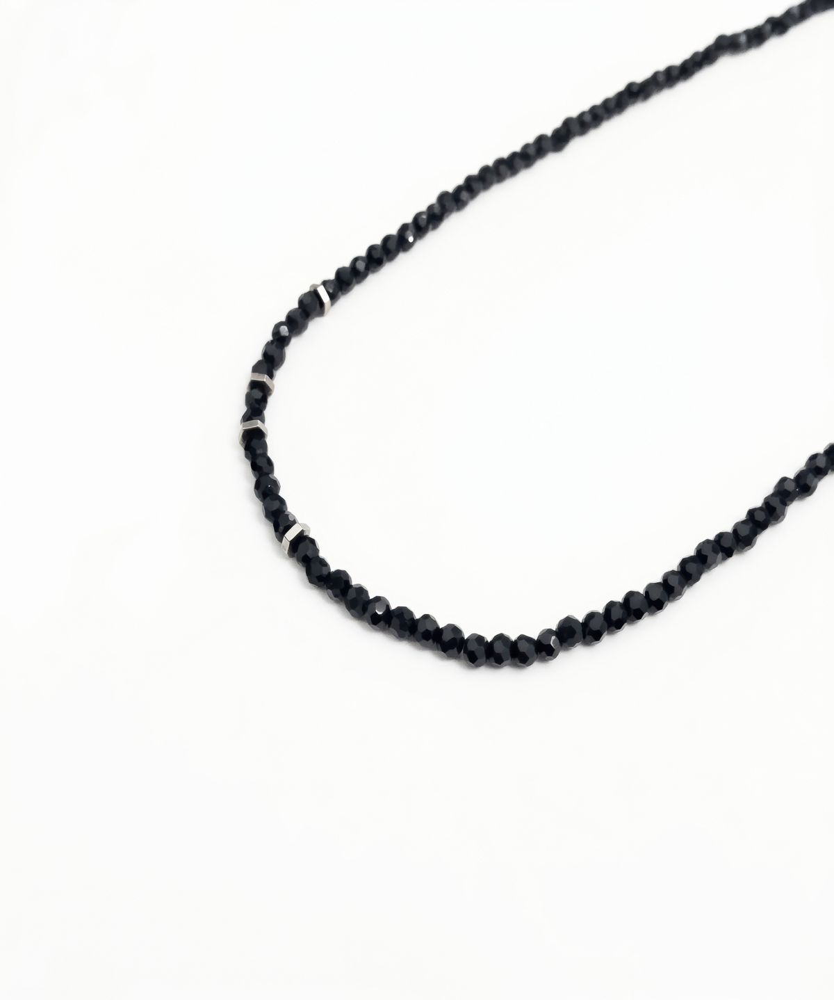 베이스클레프(BASSCLEF) 남자 목걸이 블랙 비즈 CLEF RING MODULATOR