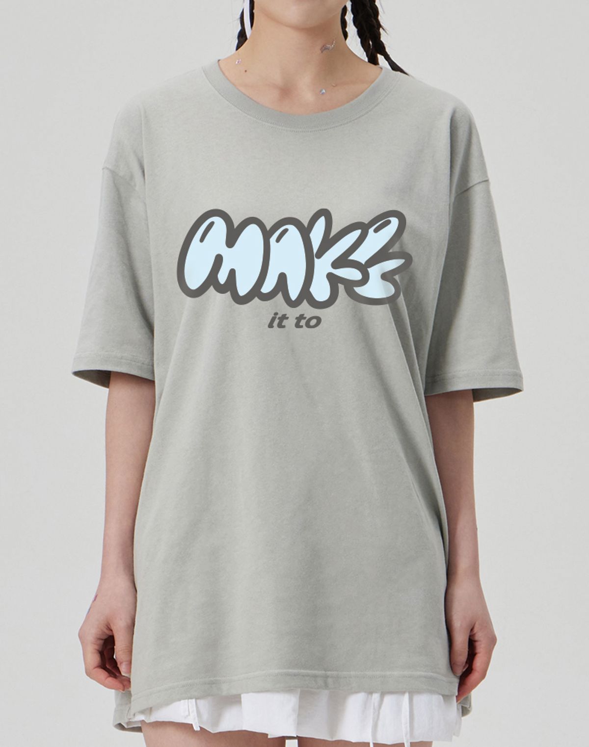 메이킷투(MAKEITTO) [MAKE] CREW NECK TEE_MINT