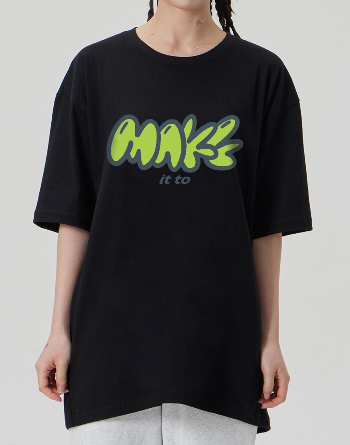 메이킷투(MAKEITTO) [MAKE] CREW NECK TEE_BLACK