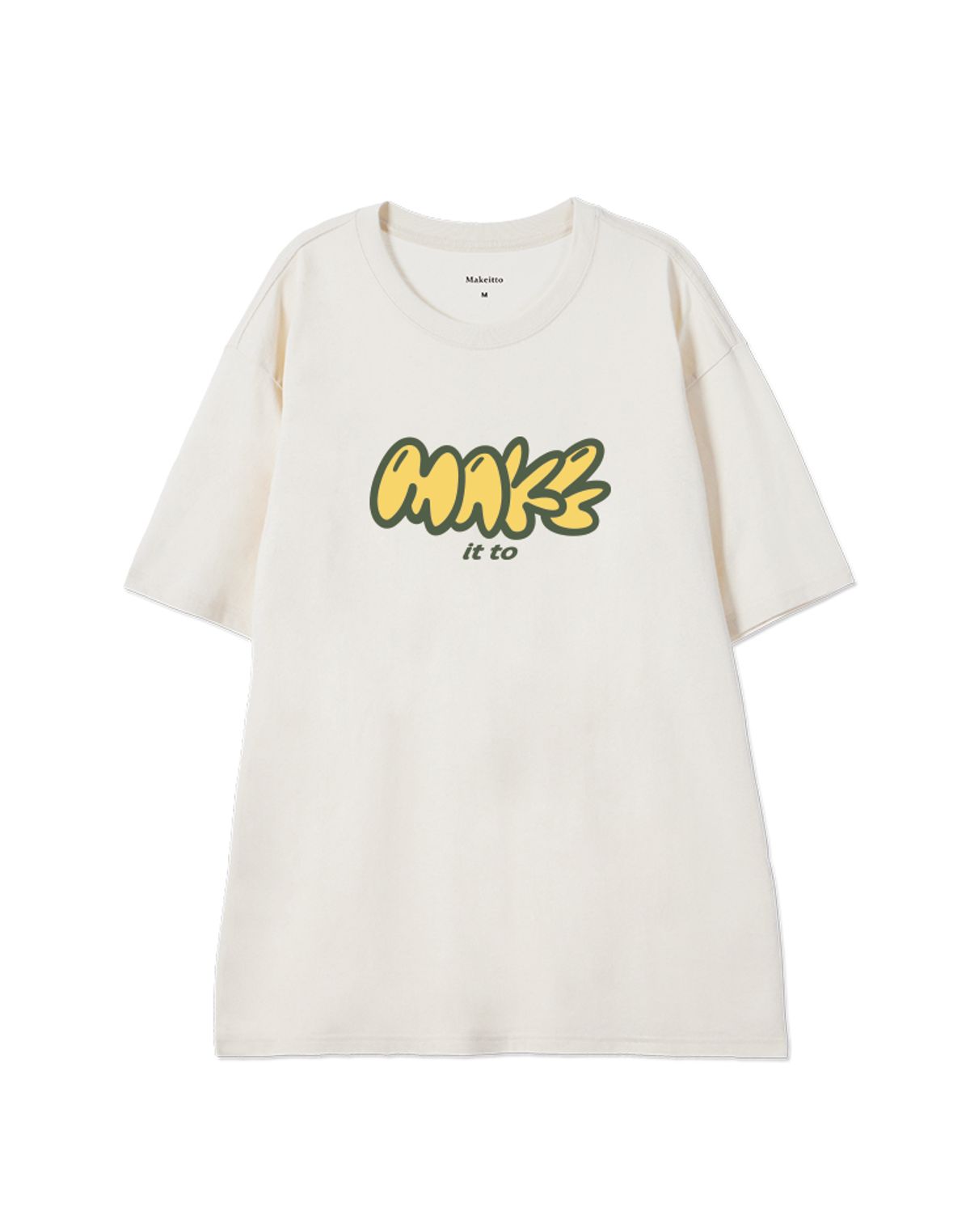 메이킷투(MAKEITTO) [MAKE] CREW NECK TEE_CREAM