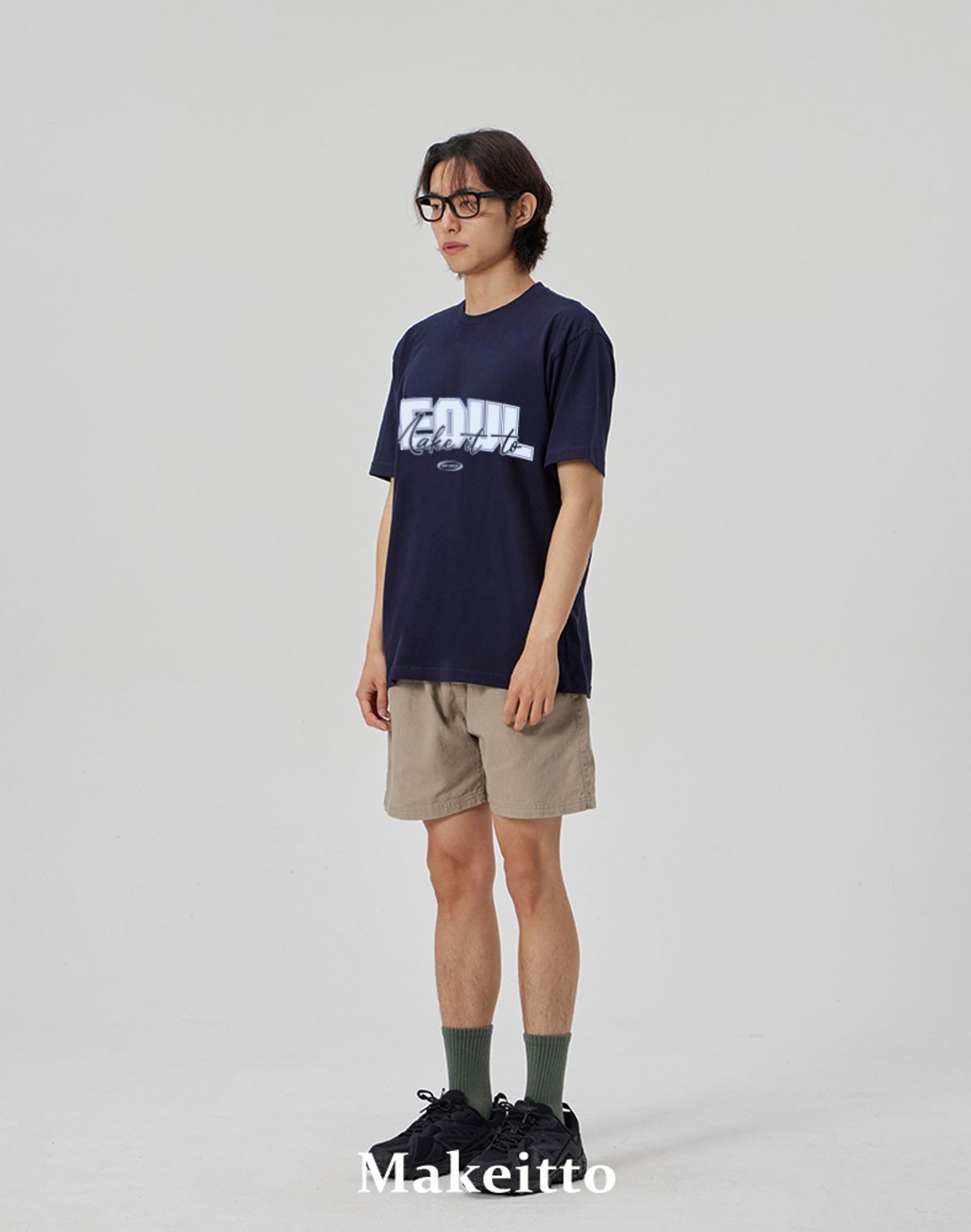 메이킷투(MAKEITTO) [SEOUL] CREW NECK TEE_NAVY
