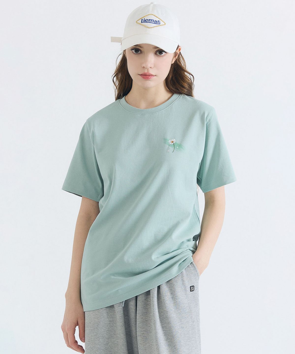 리에마르(LIEMAR) 플라워 코튼 데이지 티셔츠