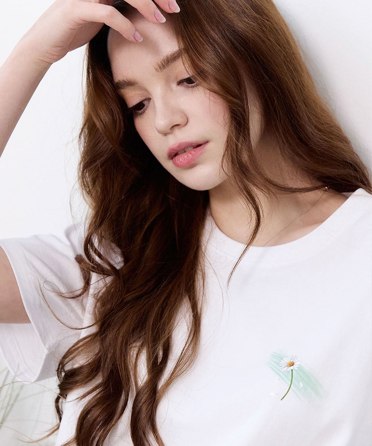 리에마르(LIEMAR) 플라워 코튼 데이지 티셔츠