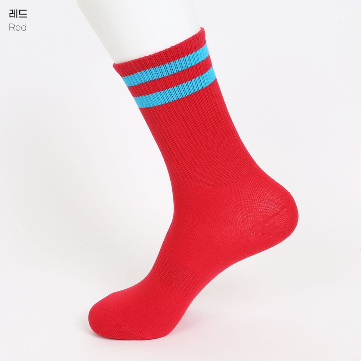 삭스에이(SOCKSA) [2PACK]비비드 투링글 시그니처 크루 밴드 긴 양말