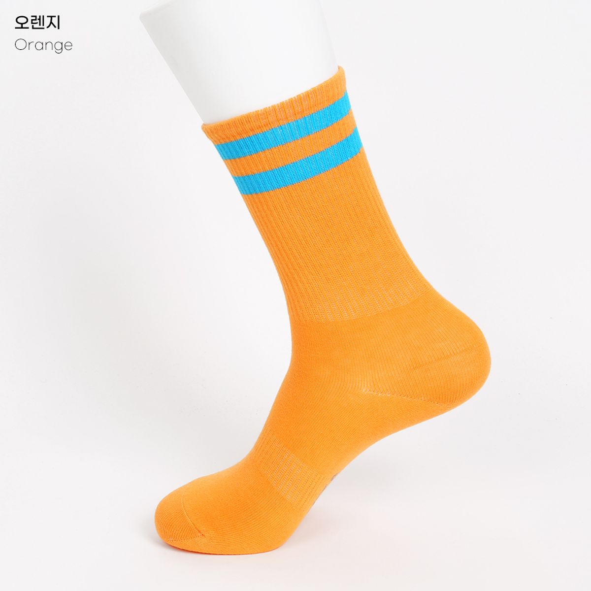 삭스에이(SOCKSA) [2PACK]비비드 투링글 시그니처 크루 밴드 긴 양말