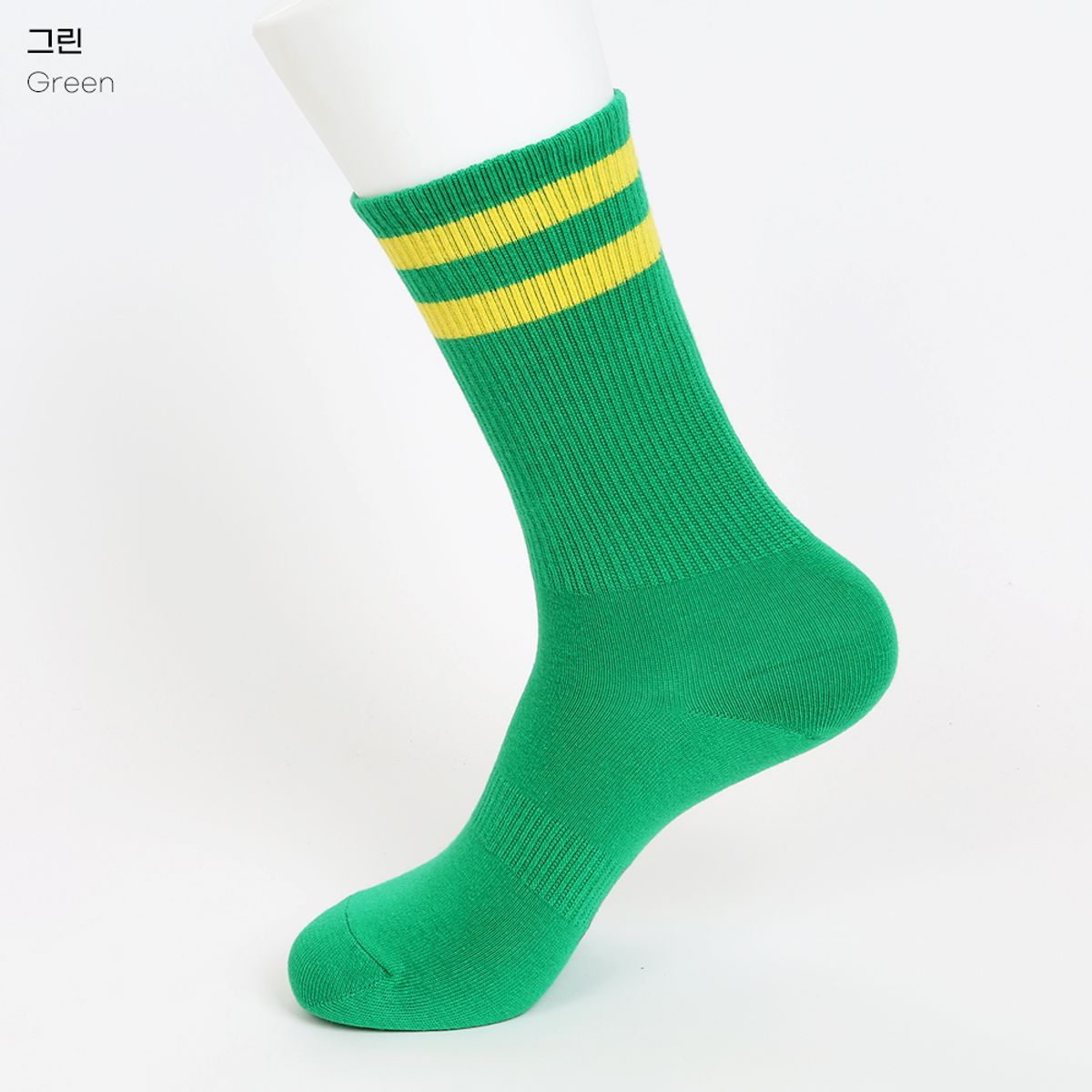 삭스에이(SOCKSA) [2PACK]비비드 투링글 시그니처 크루 밴드 긴 양말