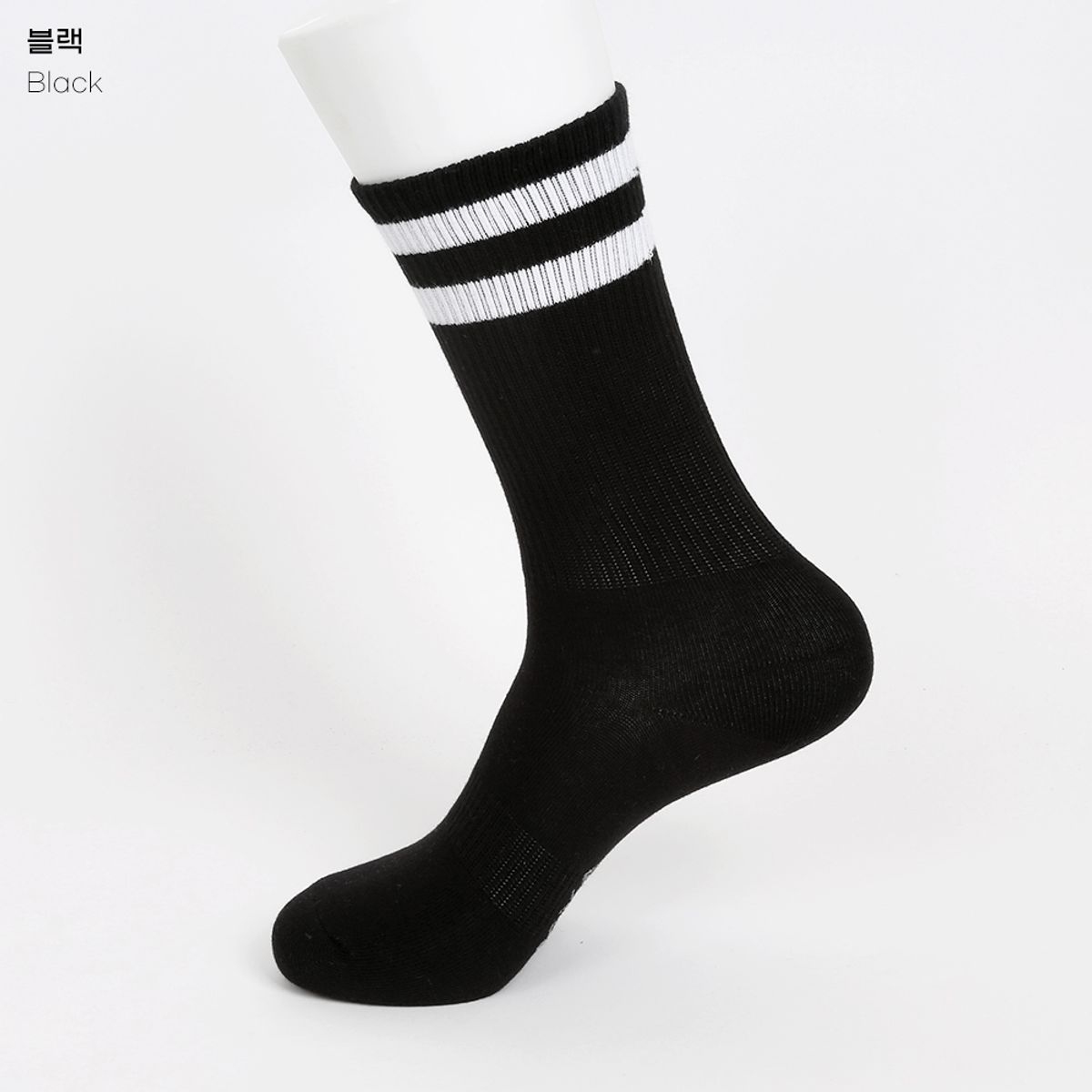 삭스에이(SOCKSA) [2PACK]비비드 투링글 시그니처 크루 밴드 긴 양말