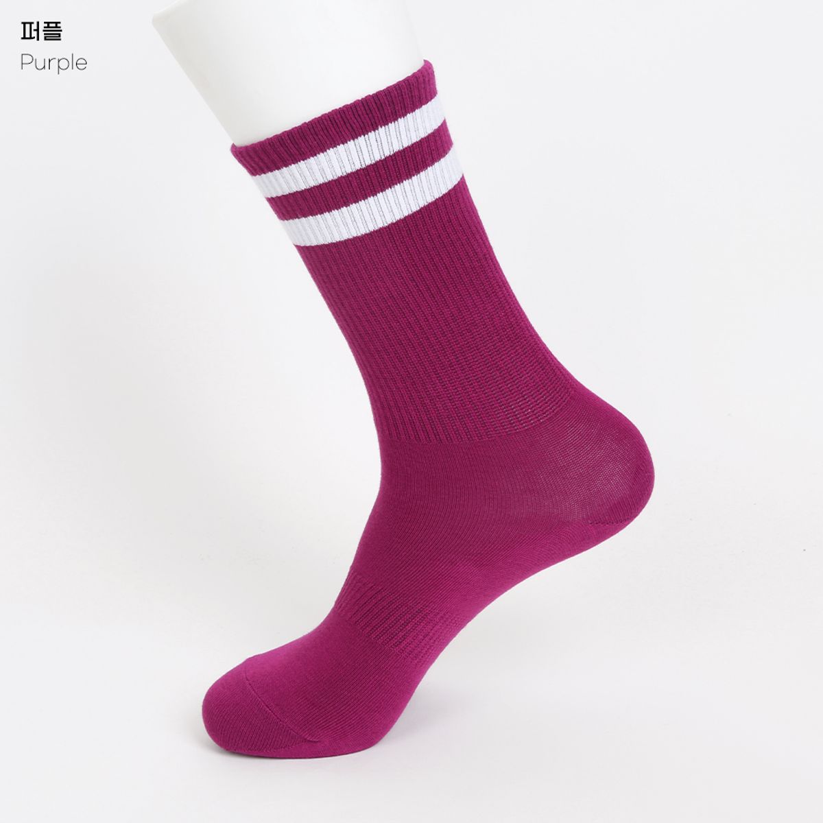 삭스에이(SOCKSA) [2PACK]비비드 투링글 시그니처 크루 밴드 긴 양말