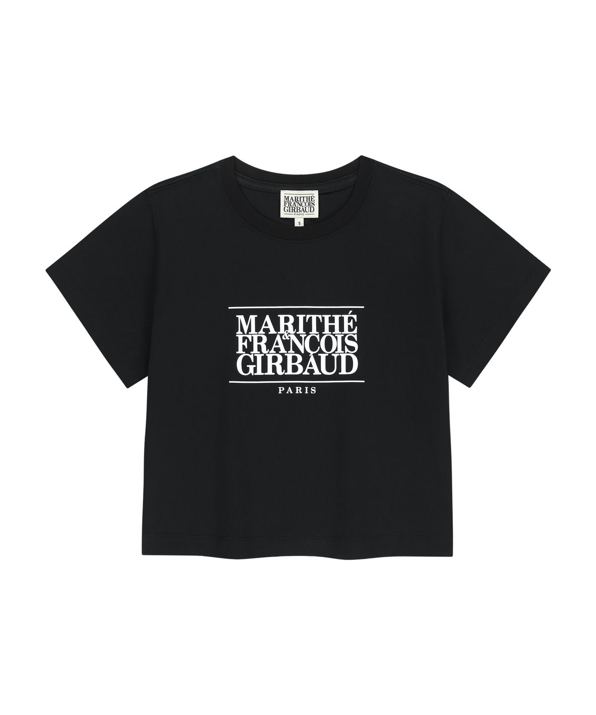 마리떼 프랑소와 저버(MARITHÉ + FRANҪOIS GIRBAUD) W CLASSIC LOGO CROP TEE black