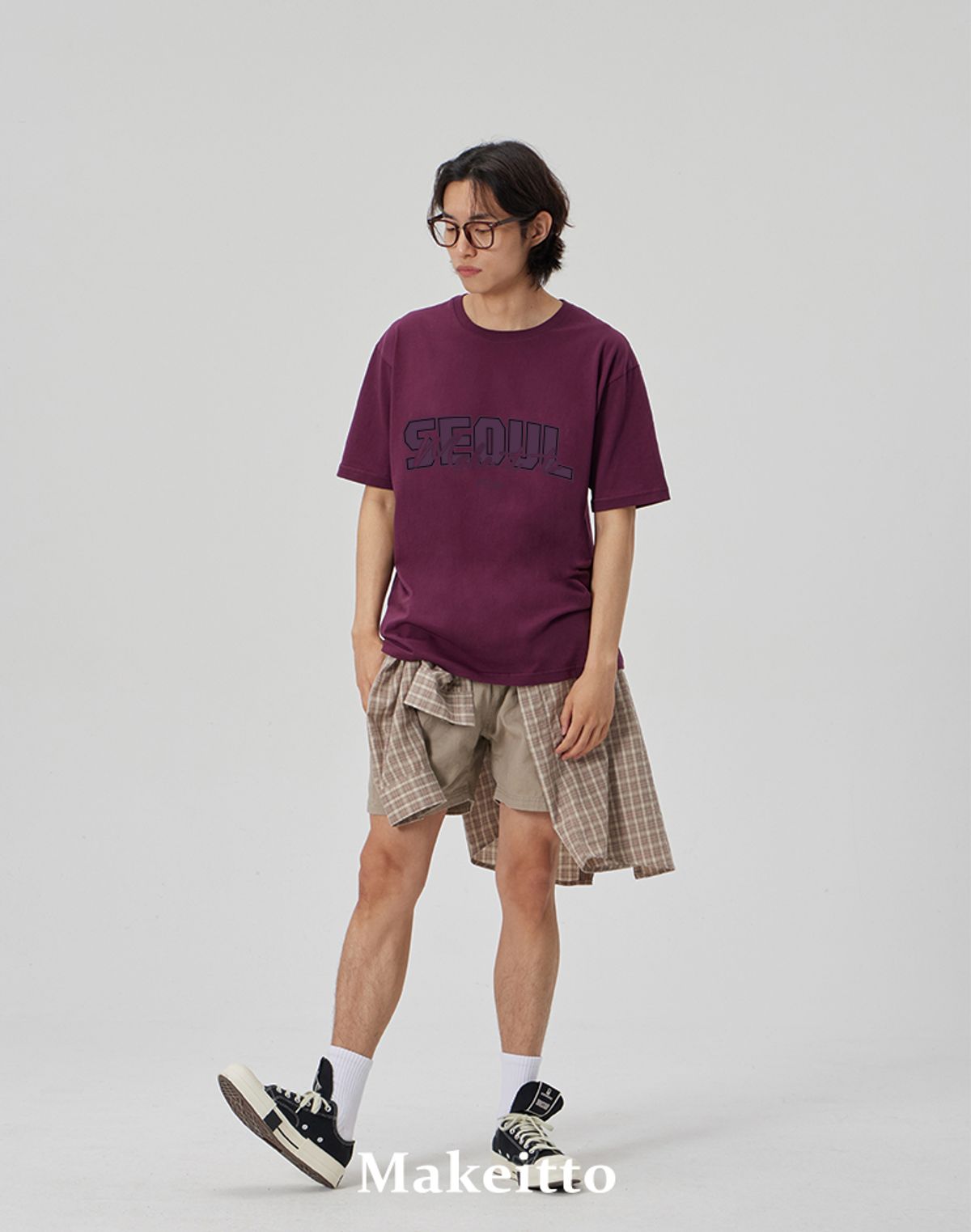 메이킷투(MAKEITTO) [SEOUL] CREW NECK TEE_WINE