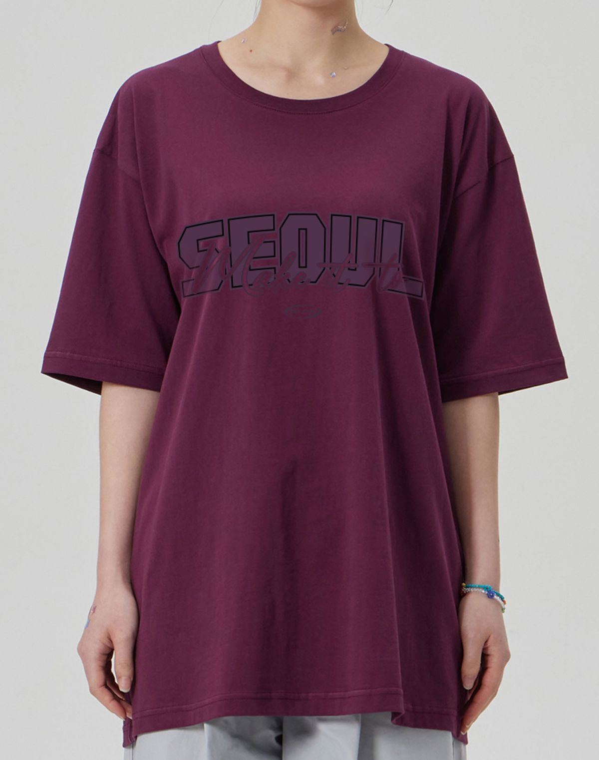 메이킷투(MAKEITTO) [SEOUL] CREW NECK TEE_WINE