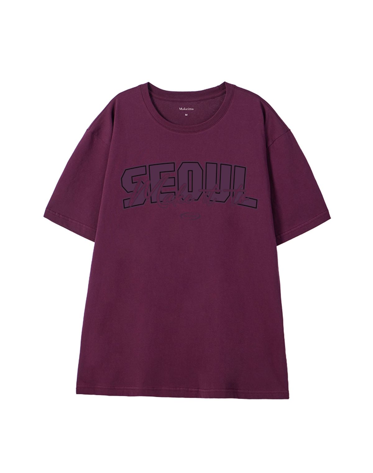 메이킷투(MAKEITTO) [SEOUL] CREW NECK TEE_WINE