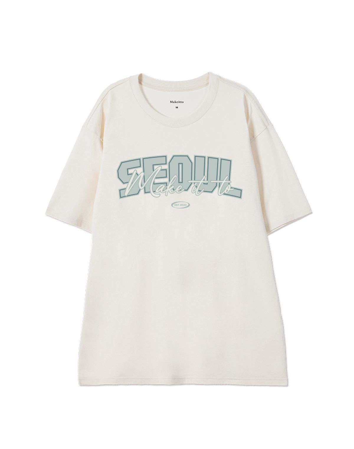 메이킷투(MAKEITTO) [SEOUL] CREW NECK TEE_CREAM
