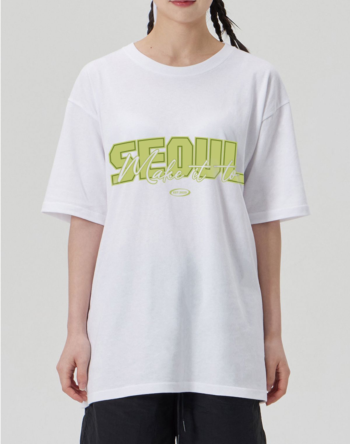 메이킷투(MAKEITTO) [SEOUL] CREW NECK TEE_WHITE