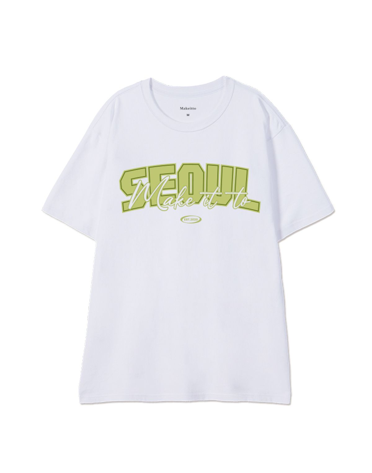 메이킷투(MAKEITTO) [SEOUL] CREW NECK TEE_WHITE