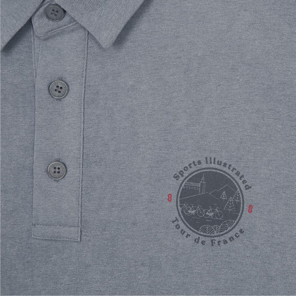 스포츠 일러스트레이티드(SPORTS ILLUSTRATED) CYCLING HALF SLEEVE COLLARED T-SHIRT (DARK SKYBLUE)