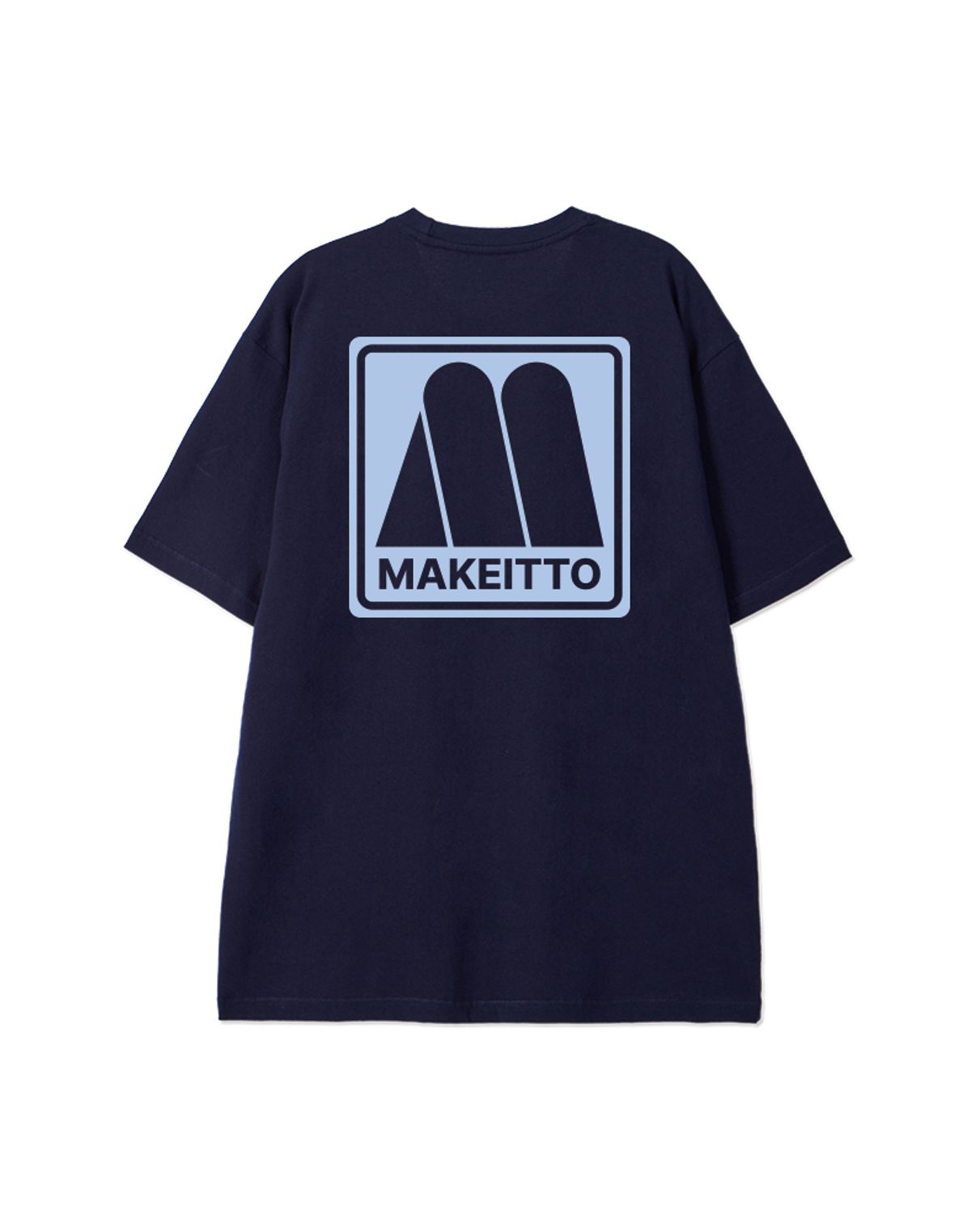 메이킷투(MAKEITTO) [SQUARE LOGO] CREW NECK TEE_NAVY