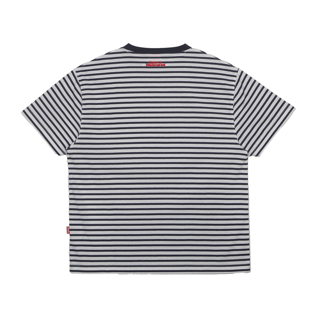 스포츠 일러스트레이티드(SPORTS ILLUSTRATED) FENCING LOGO PRINTED STRIPED HALF SLEEVE (NAVY)
