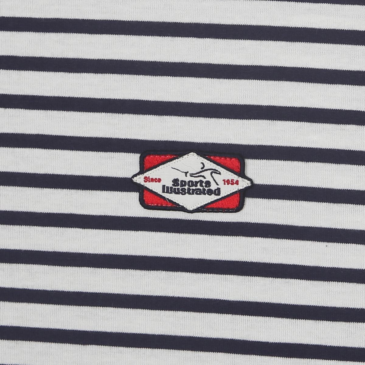 스포츠 일러스트레이티드(SPORTS ILLUSTRATED) FENCING LOGO PRINTED STRIPED HALF SLEEVE (NAVY)
