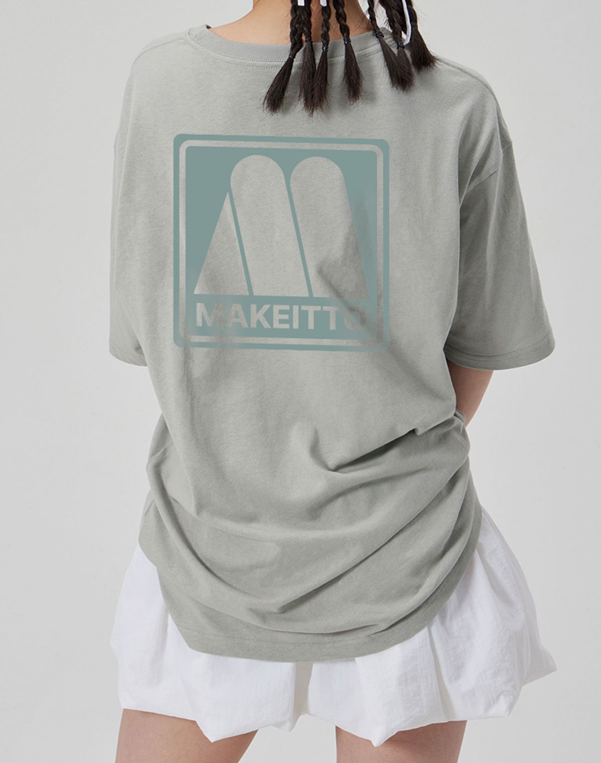 메이킷투(MAKEITTO) [SQUARE LOGO] CREW NECK TEE_MINT