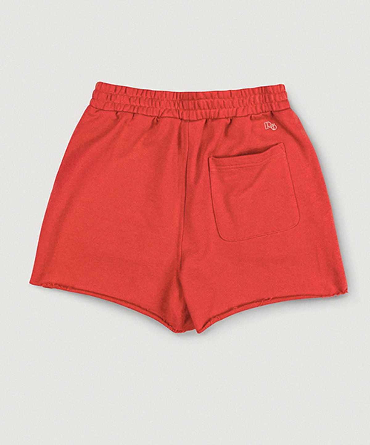 뢰브(ROVVE) Cut Off Logo Shorts (Red)