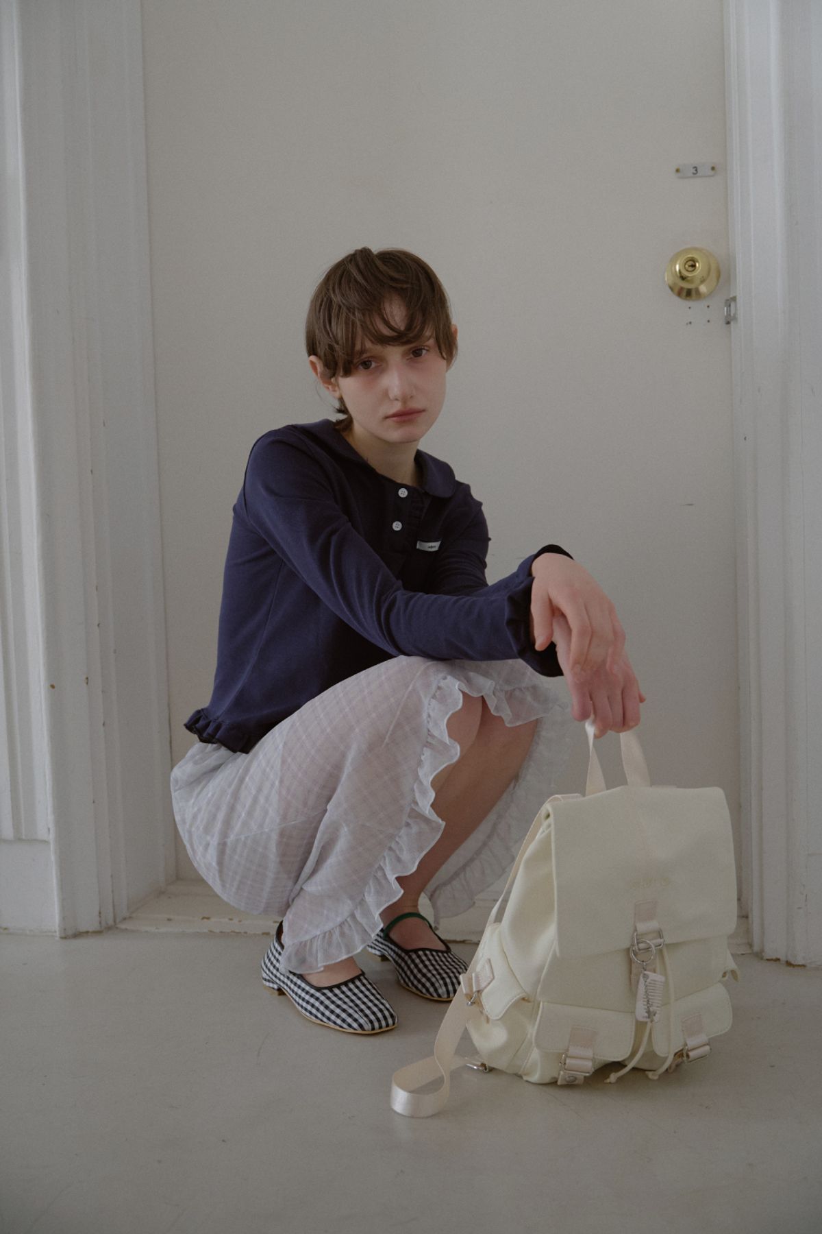 레터리(LETERIE) LETERIE POCKET BACKPACK_IVORY