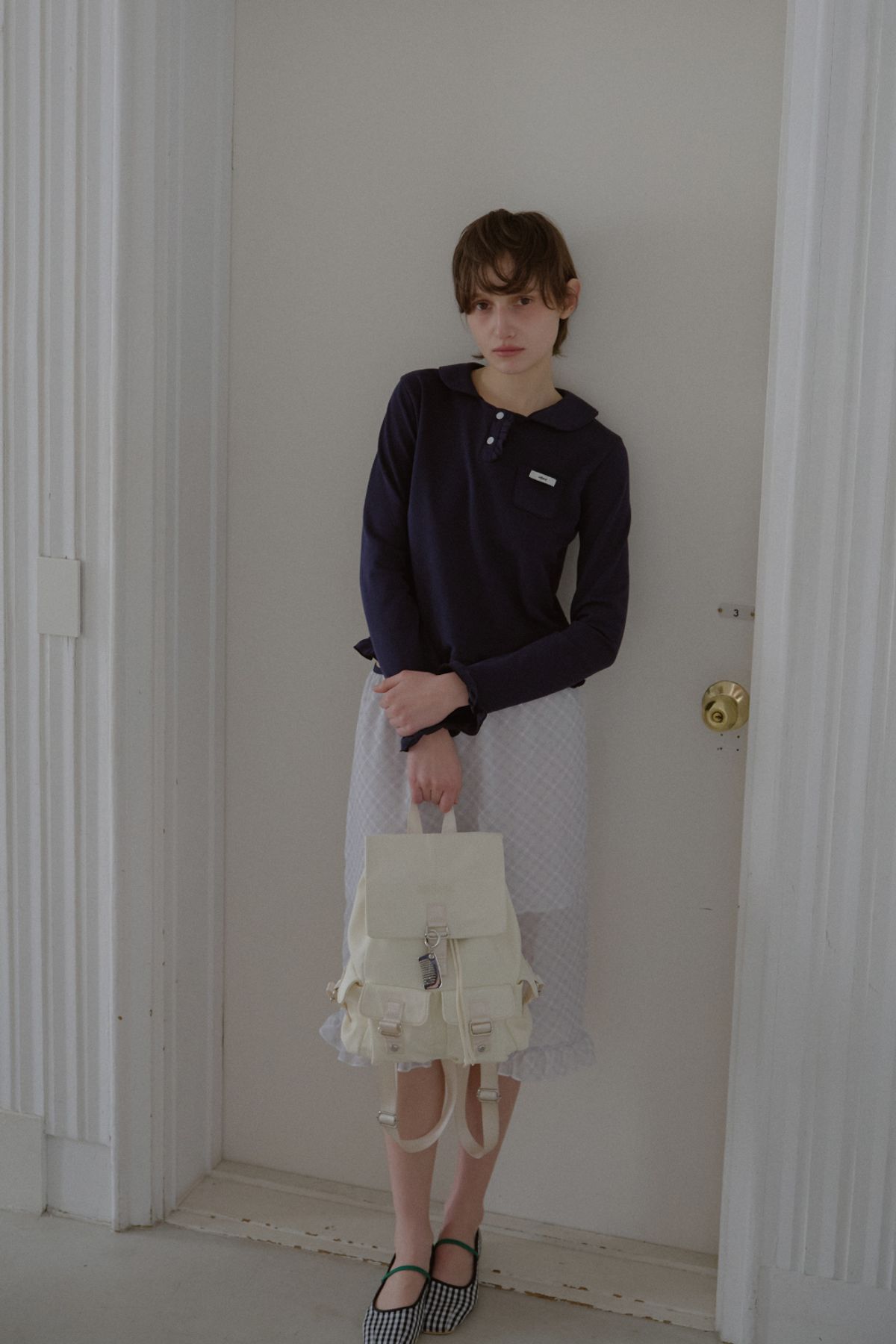 레터리(LETERIE) LETERIE POCKET BACKPACK_IVORY