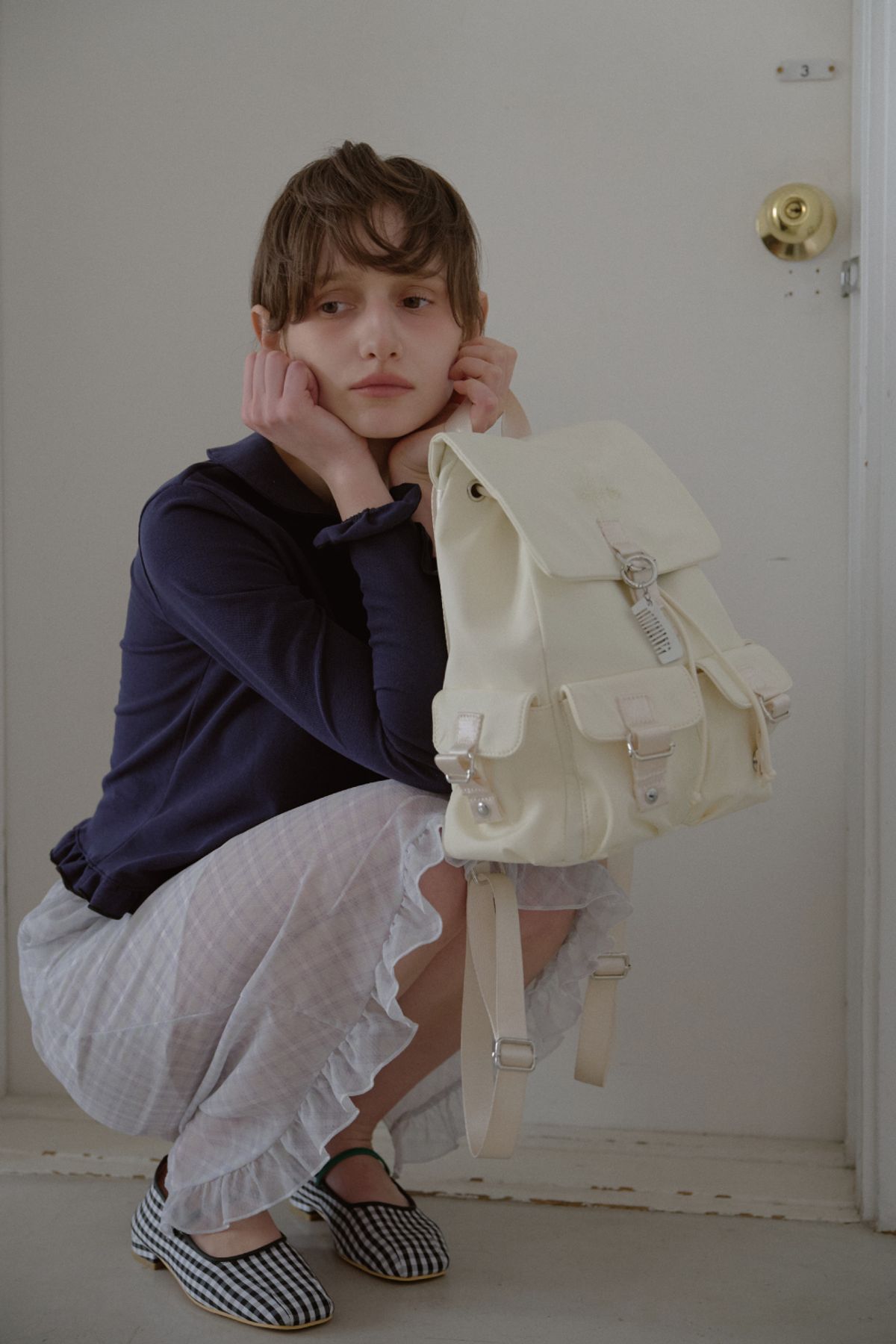 레터리(LETERIE) LETERIE POCKET BACKPACK_IVORY
