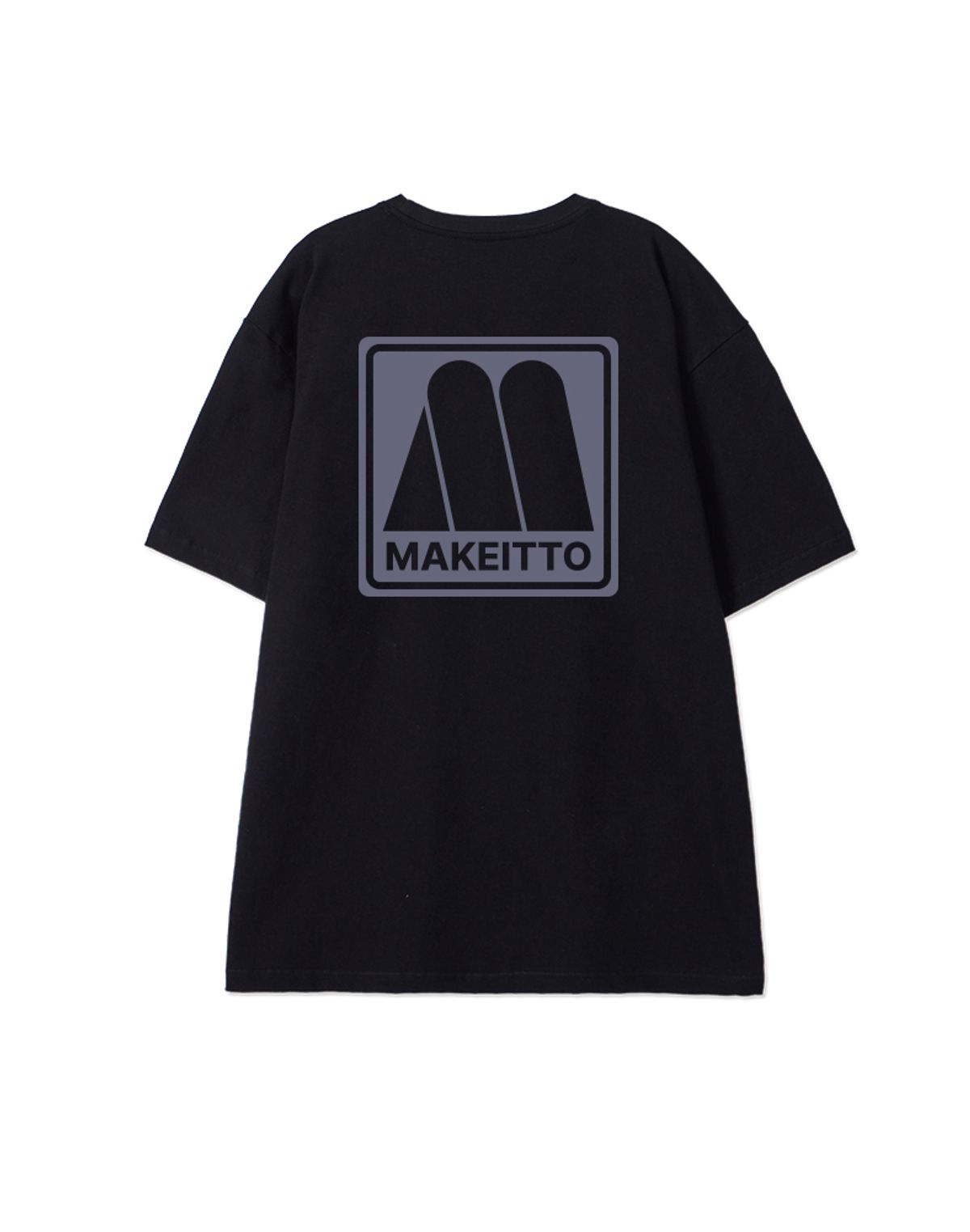 메이킷투(MAKEITTO) [SQUARE LOGO] CREW NECK TEE_BLACK