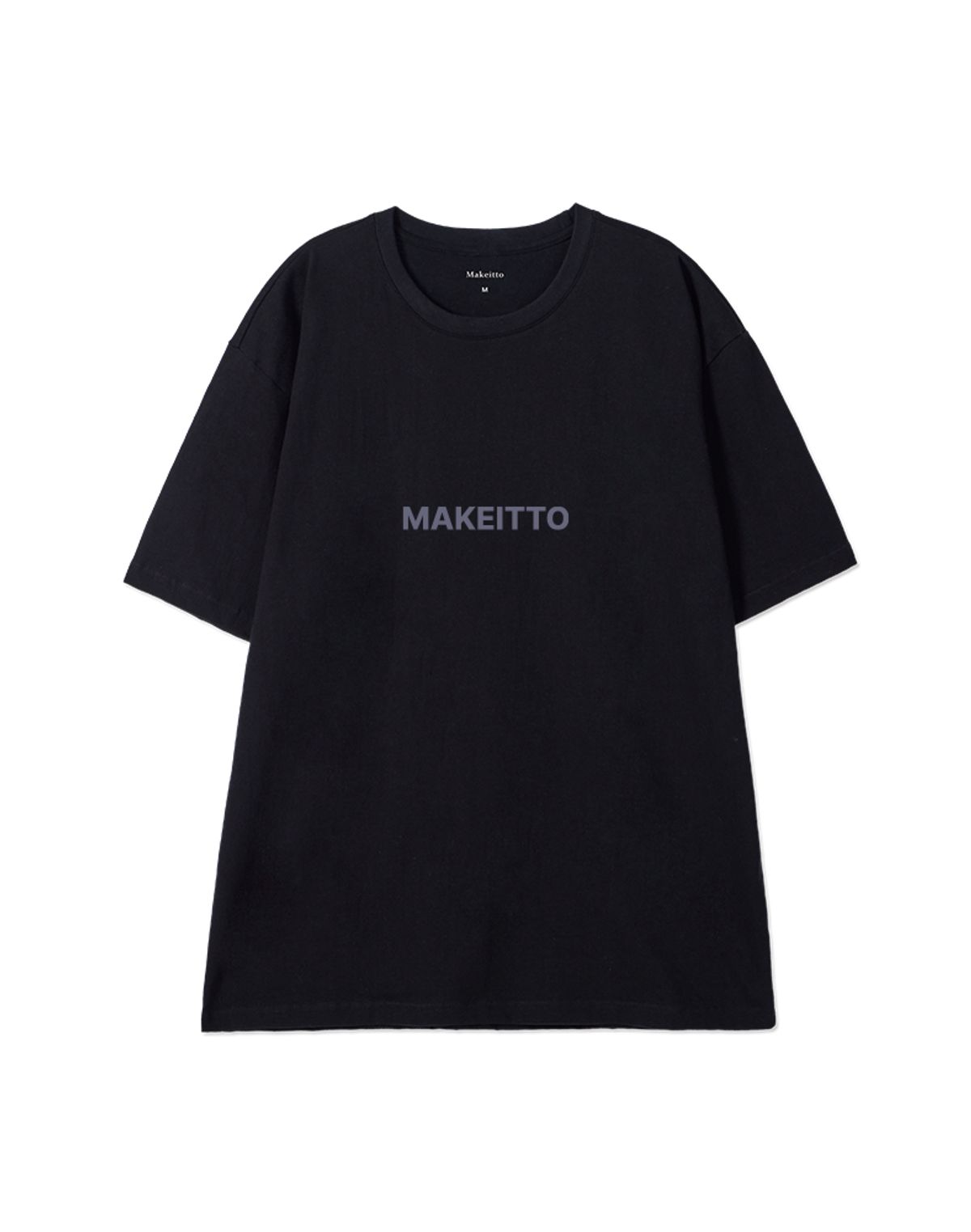 메이킷투(MAKEITTO) [SQUARE LOGO] CREW NECK TEE_BLACK