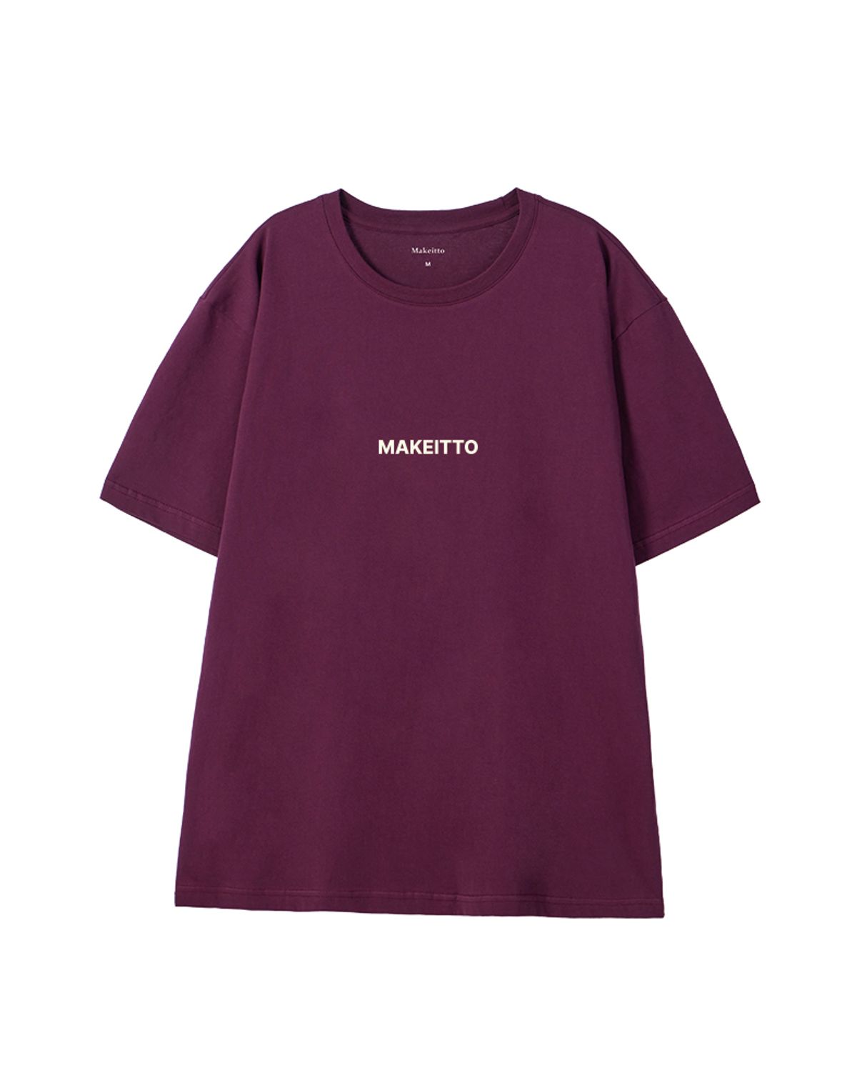 메이킷투(MAKEITTO) [SQUARE LOGO] CREW NECK TEE_WINE