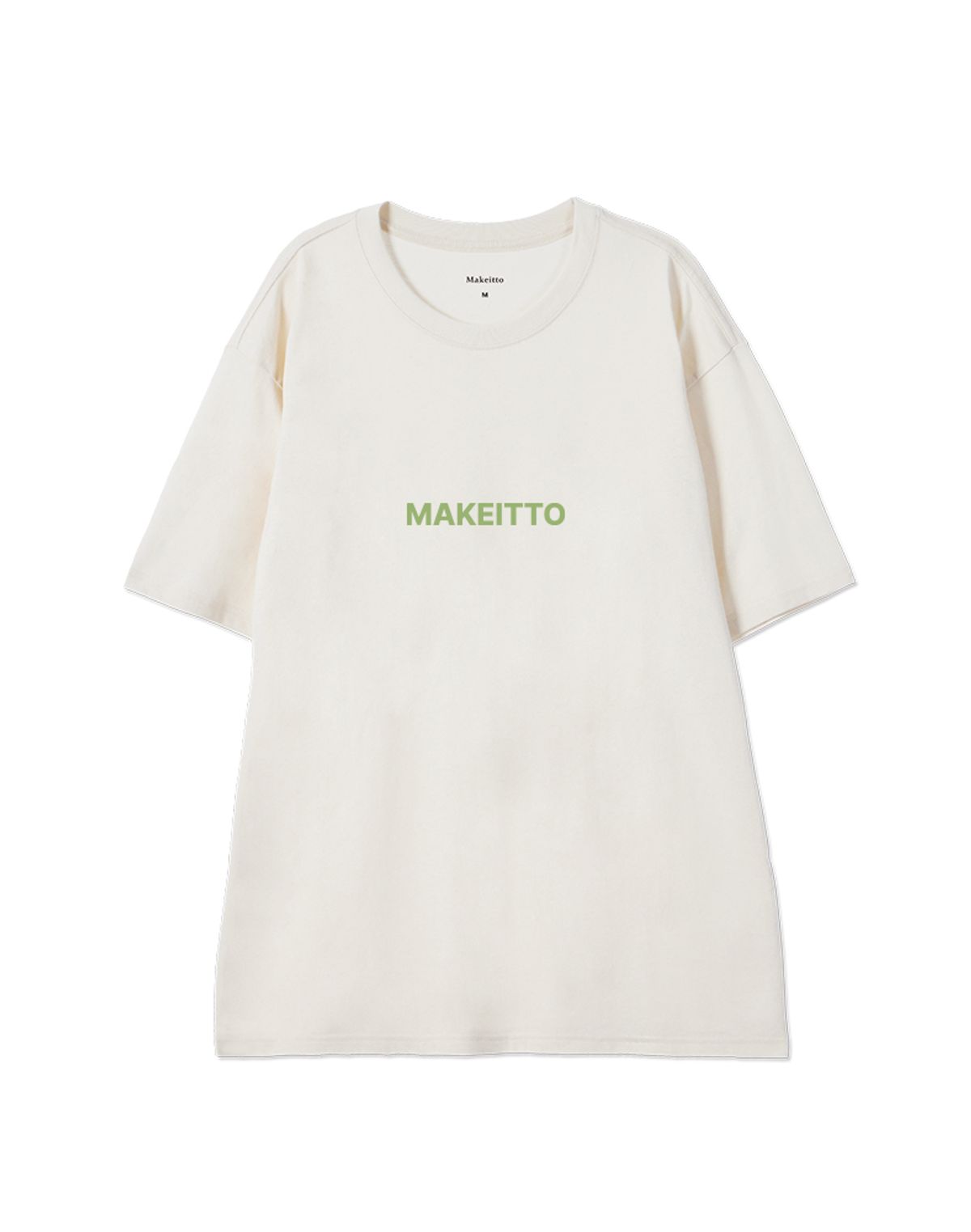 메이킷투(MAKEITTO) [SQUARE LOGO] CREW NECK TEE_CREAM