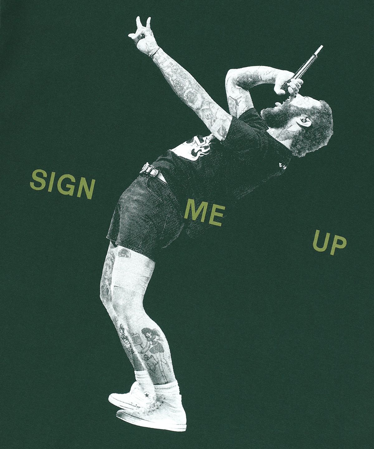 마하그리드(MAHAGRID) SIGN ME UP TEE GREEN(MG2EMMT521D)