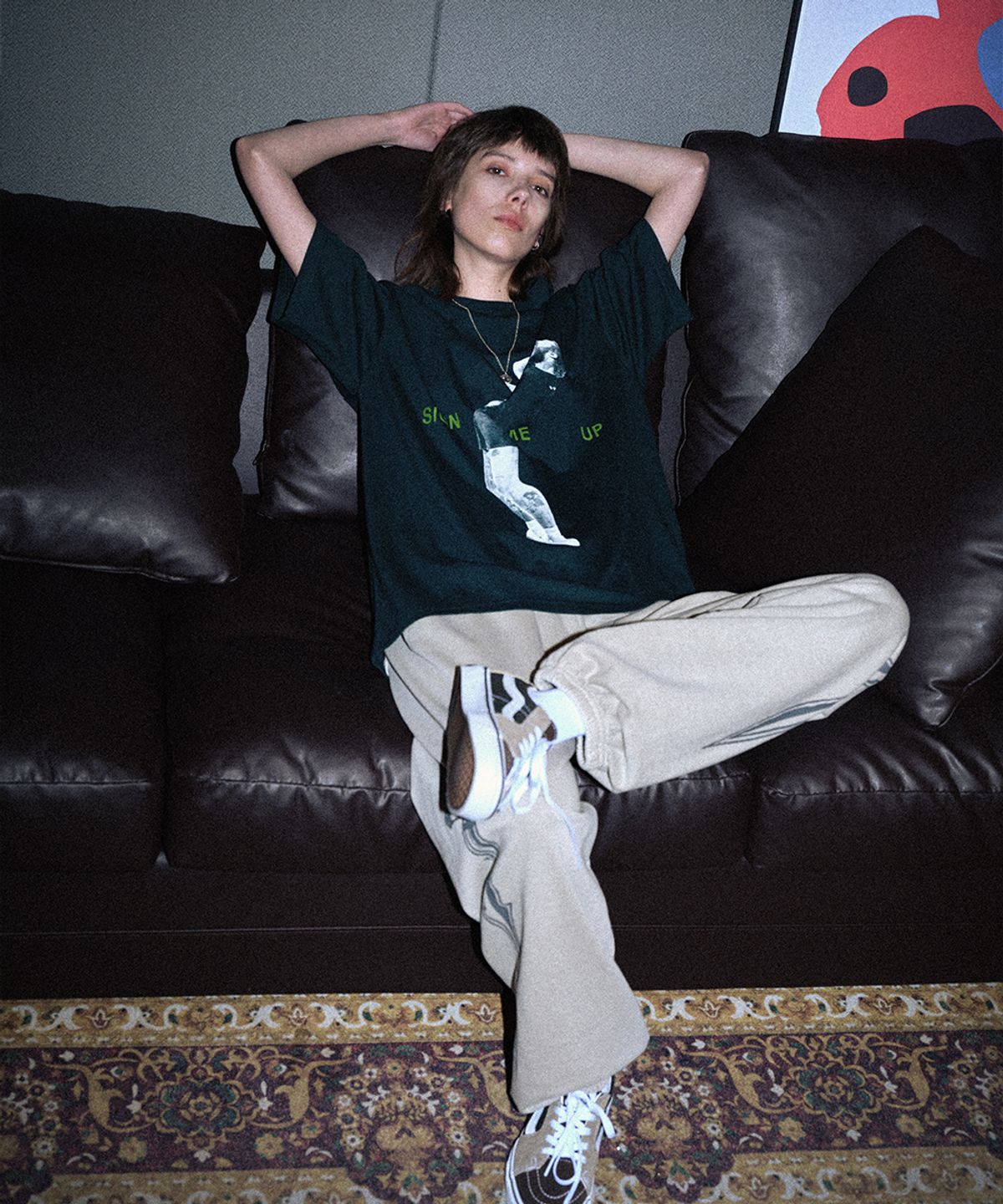마하그리드(MAHAGRID) SIGN ME UP TEE GREEN(MG2EMMT521D)